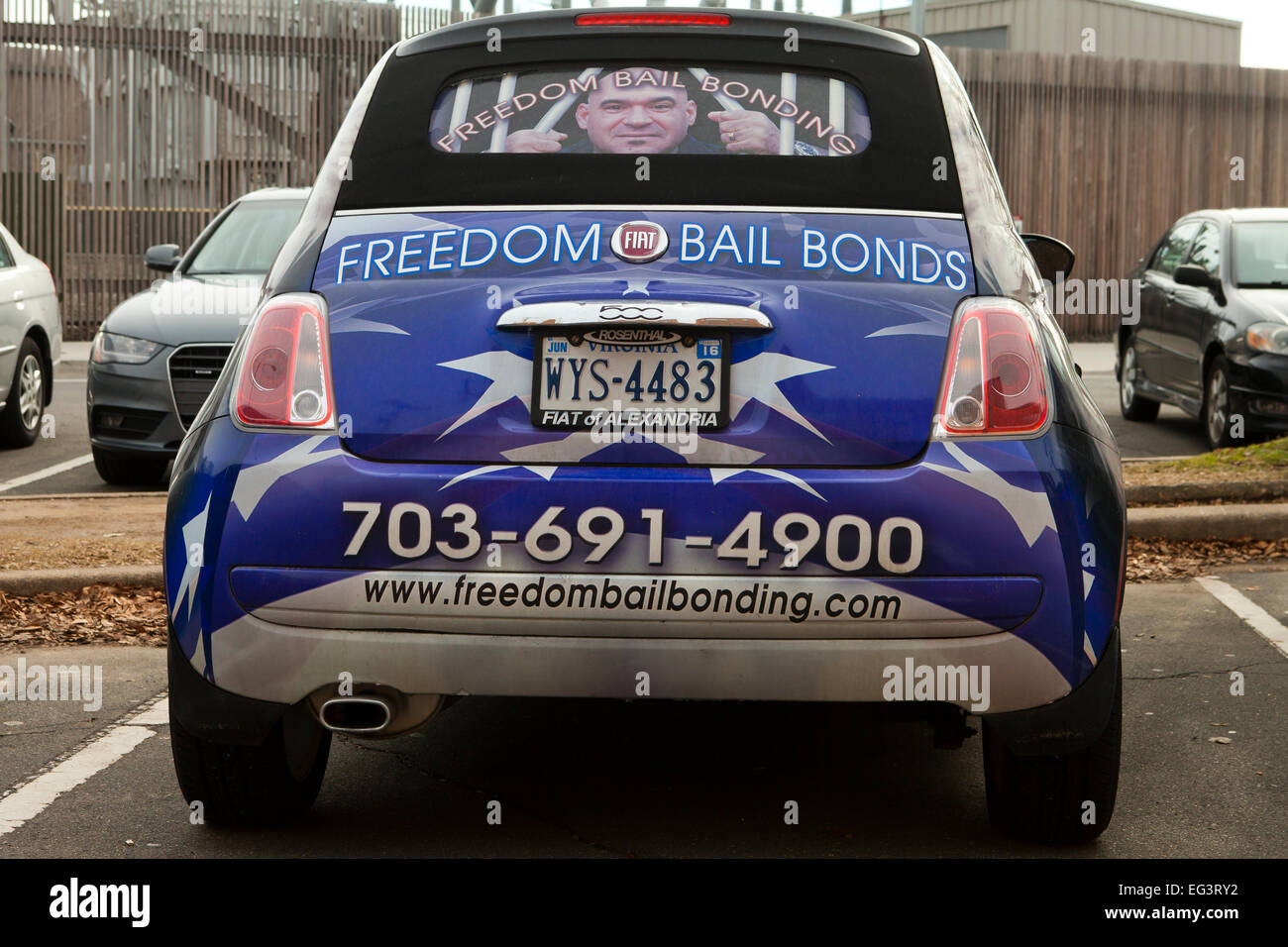 Bail Bonds Dienstwagen - Virginia USA Stockfoto
