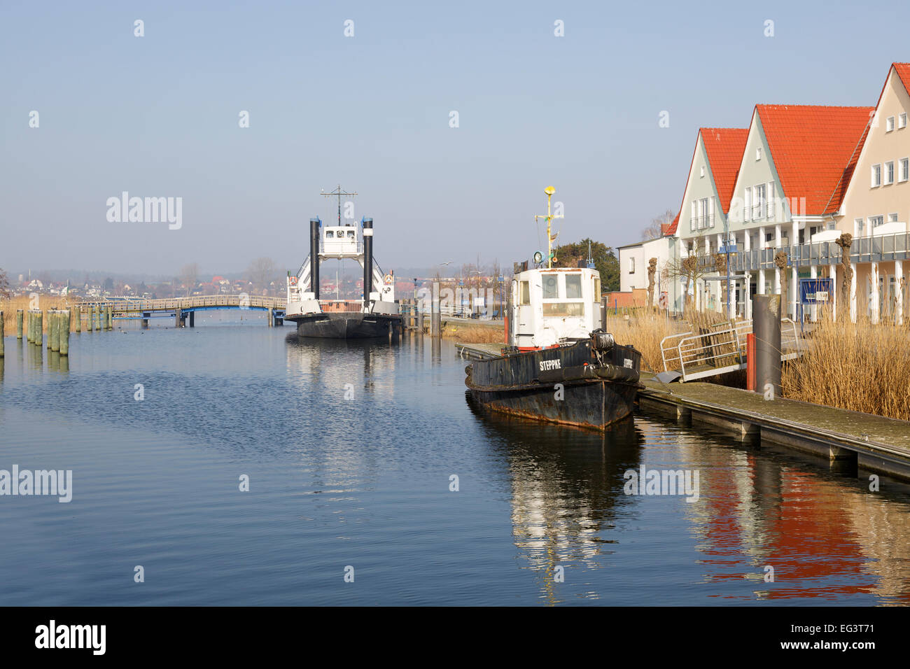 Alten Hafen, Wolgast, Mecklenburg Vorpommern, Deutschland Stockfoto