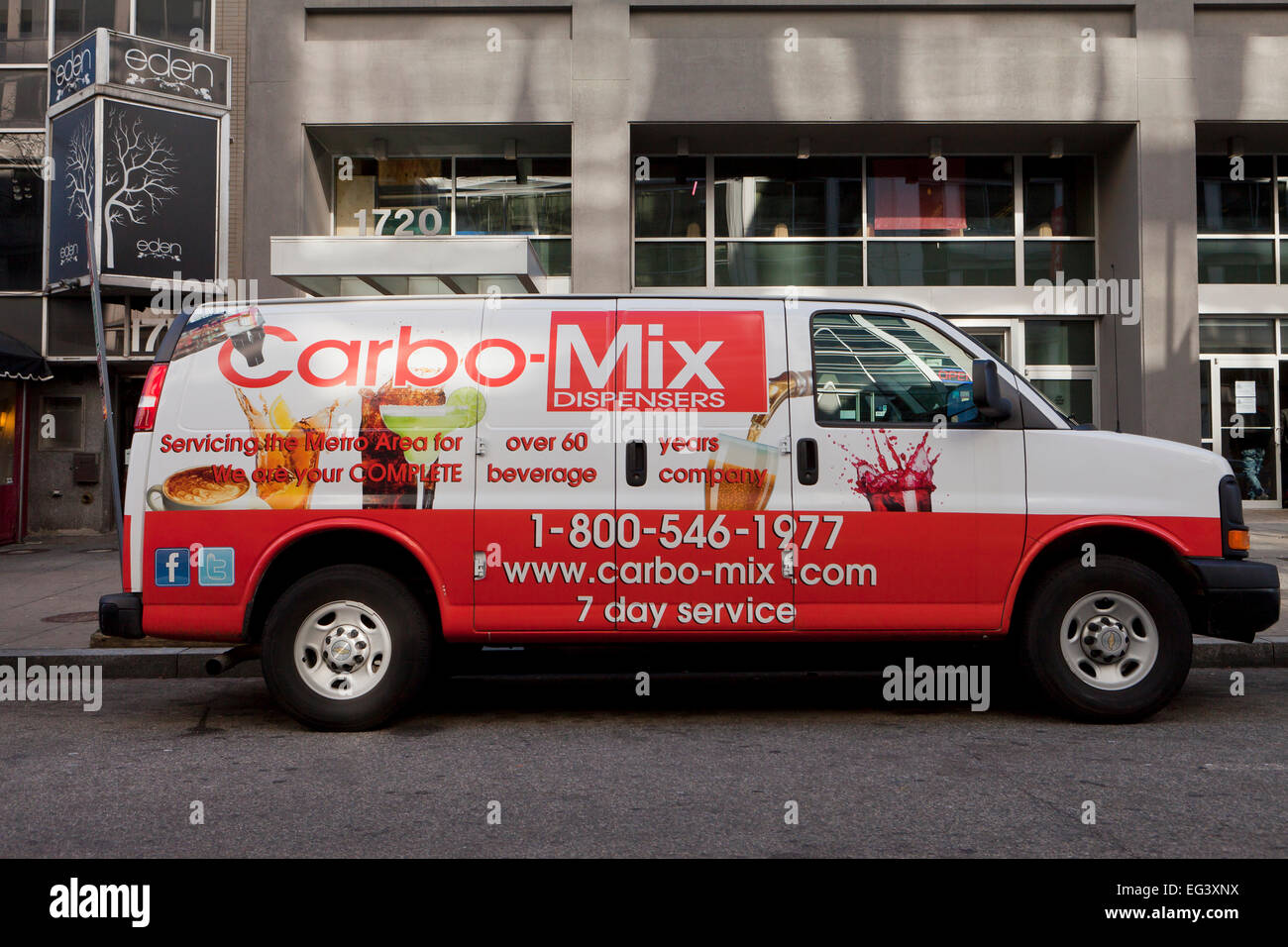 Carbo-Mix Servicewagen - USA Stockfoto