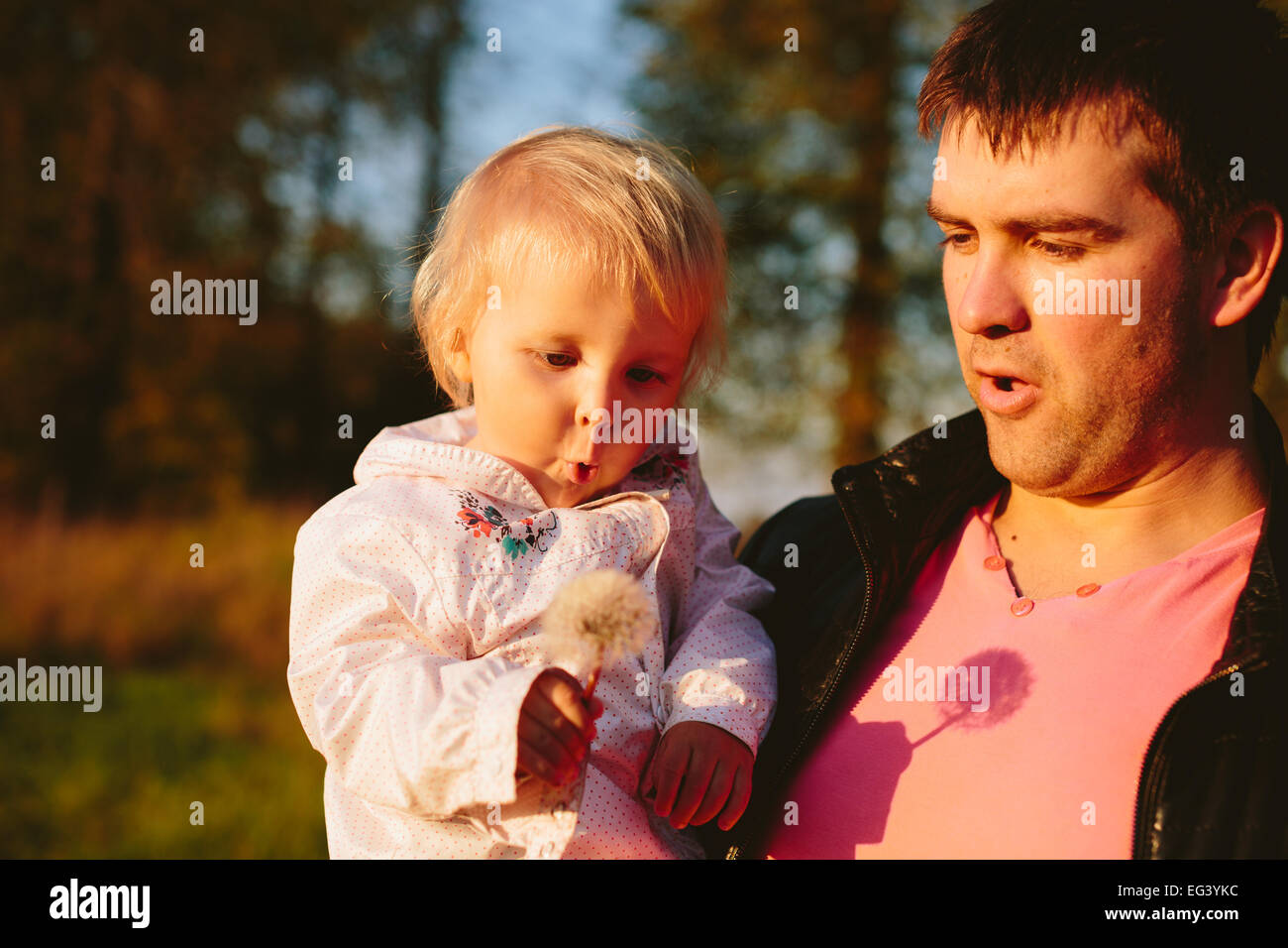 Vater und Tochter Stockfoto