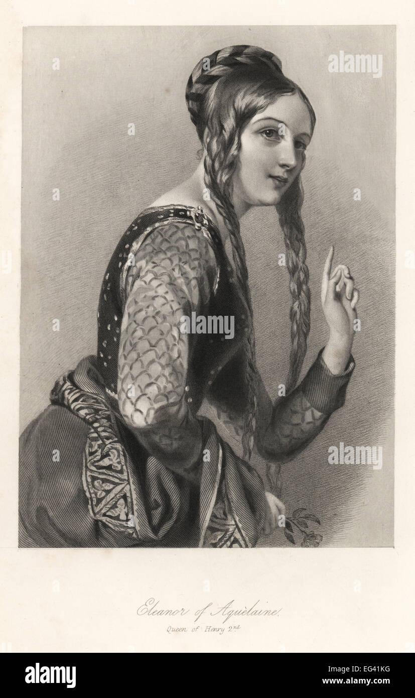 Eleanor Aquelaine, Königin von König Heinrich II. von England. Stockfoto