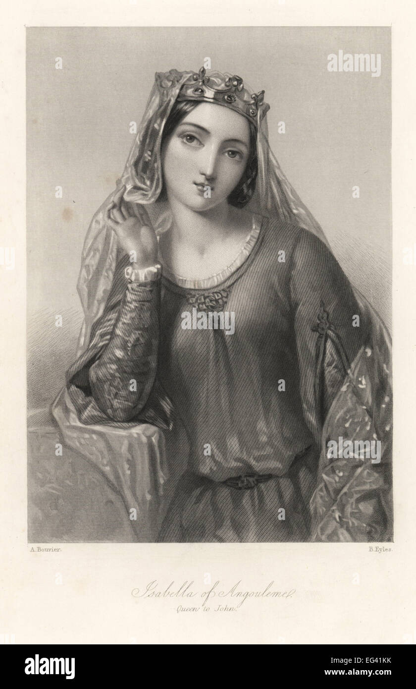 Isabella von Angoulême, Königin-Gemahl von König John von England. Stockfoto