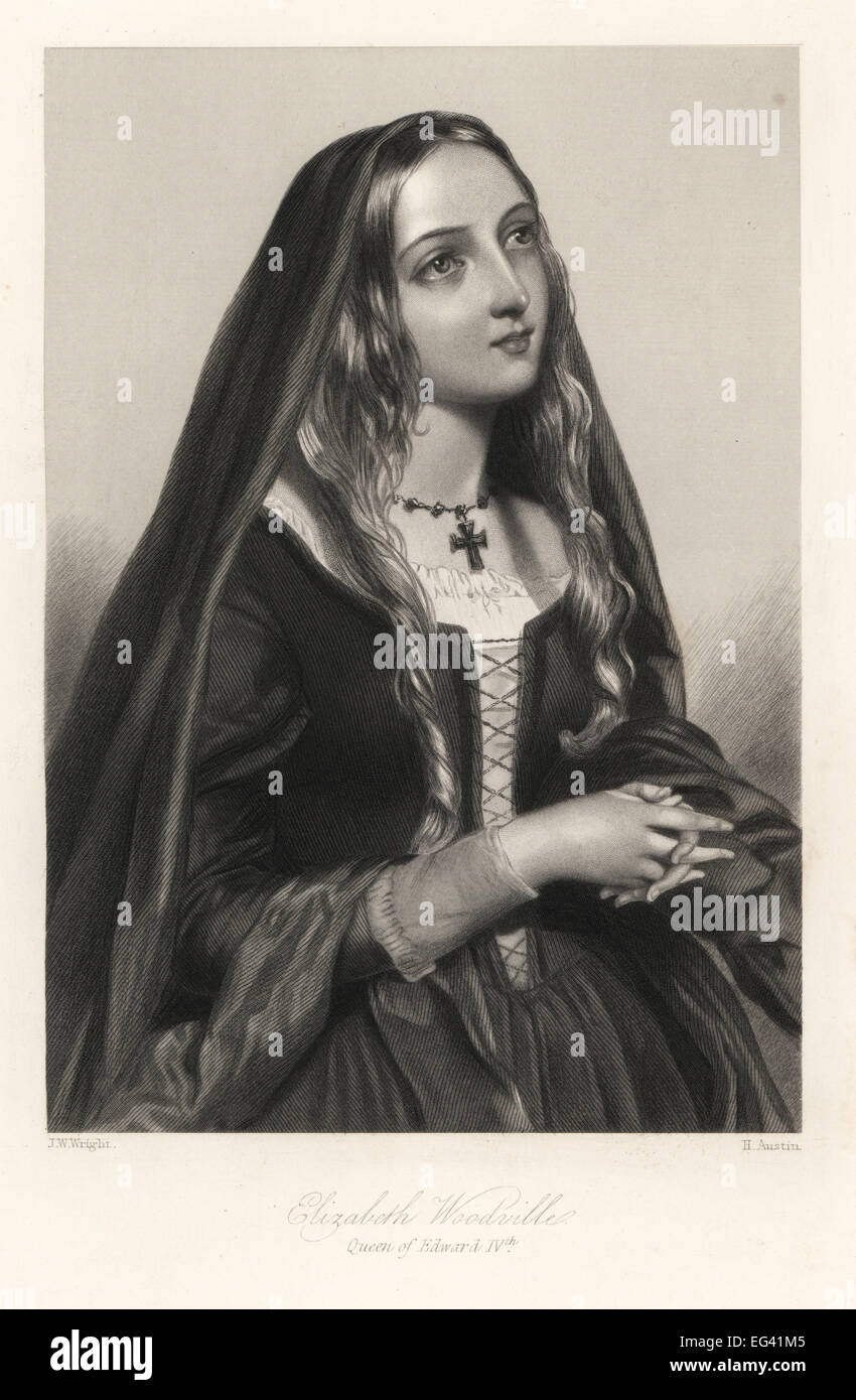 Elizabeth Woodville, Königin von König Edward IV von England. Stockfoto