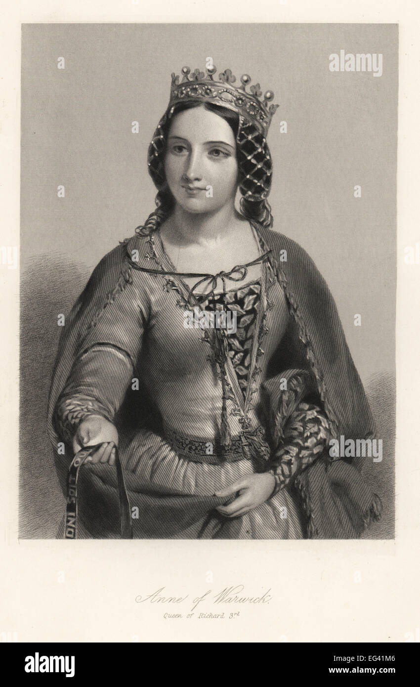 Anne of Warwick, Königin von König Richard III. von England. Stockfoto