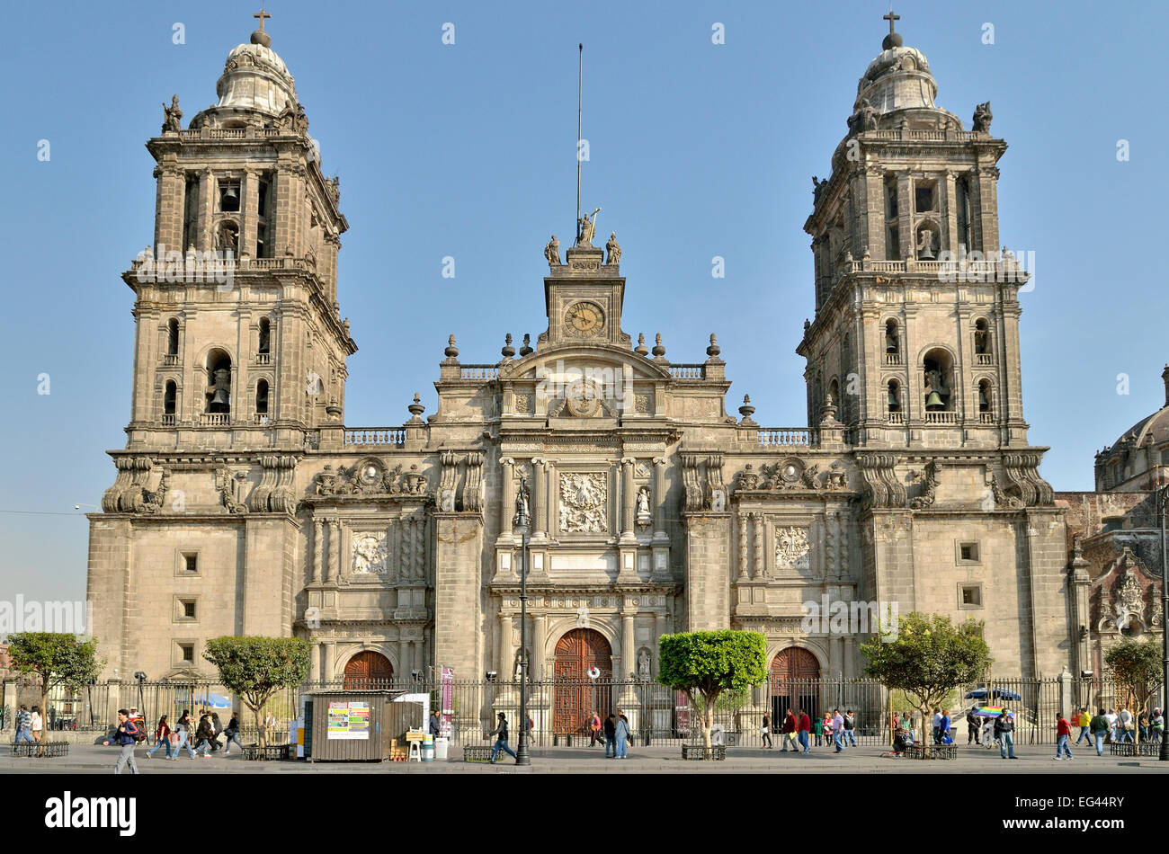 Metropolitan Cathedral, Catedral Metropolitana, Hauptkirche am Zocalo, Mexiko-Stadt, Distrito Federal, Mexiko Stockfoto