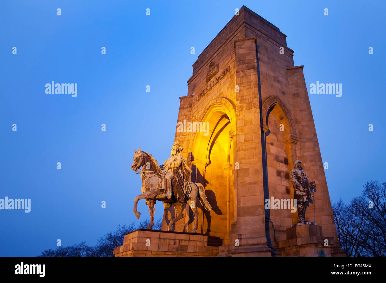 Das Kaiser-Wilhelm-Denkmal Auf der Hohensyburg, Dortmund, Ruhrgebiet, Nordrhein-Westfalen, Deutschland, Europa Stockfoto