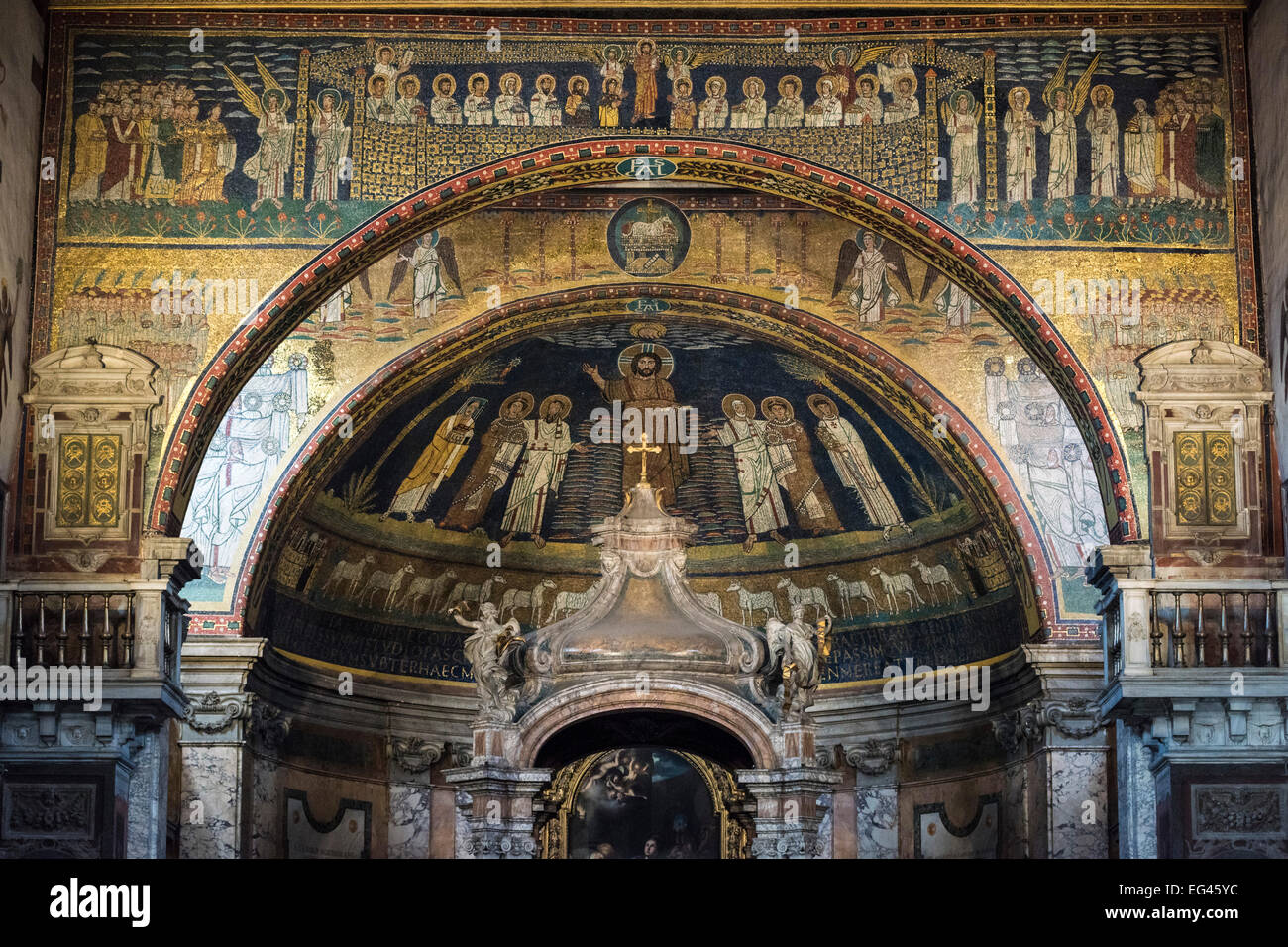 Rom. Italien. Basilica di Santa Prassede all'Esquilino, 9. Jh. Stockfoto