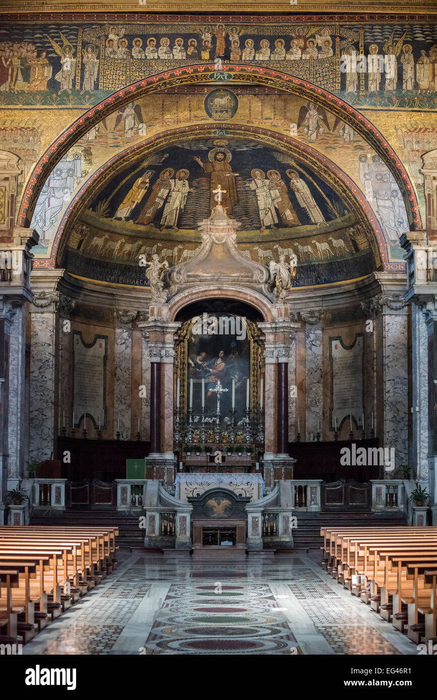 Rom. Italien. Basilica di Santa Prassede all'Esquilino, 9. Jh. Stockfoto