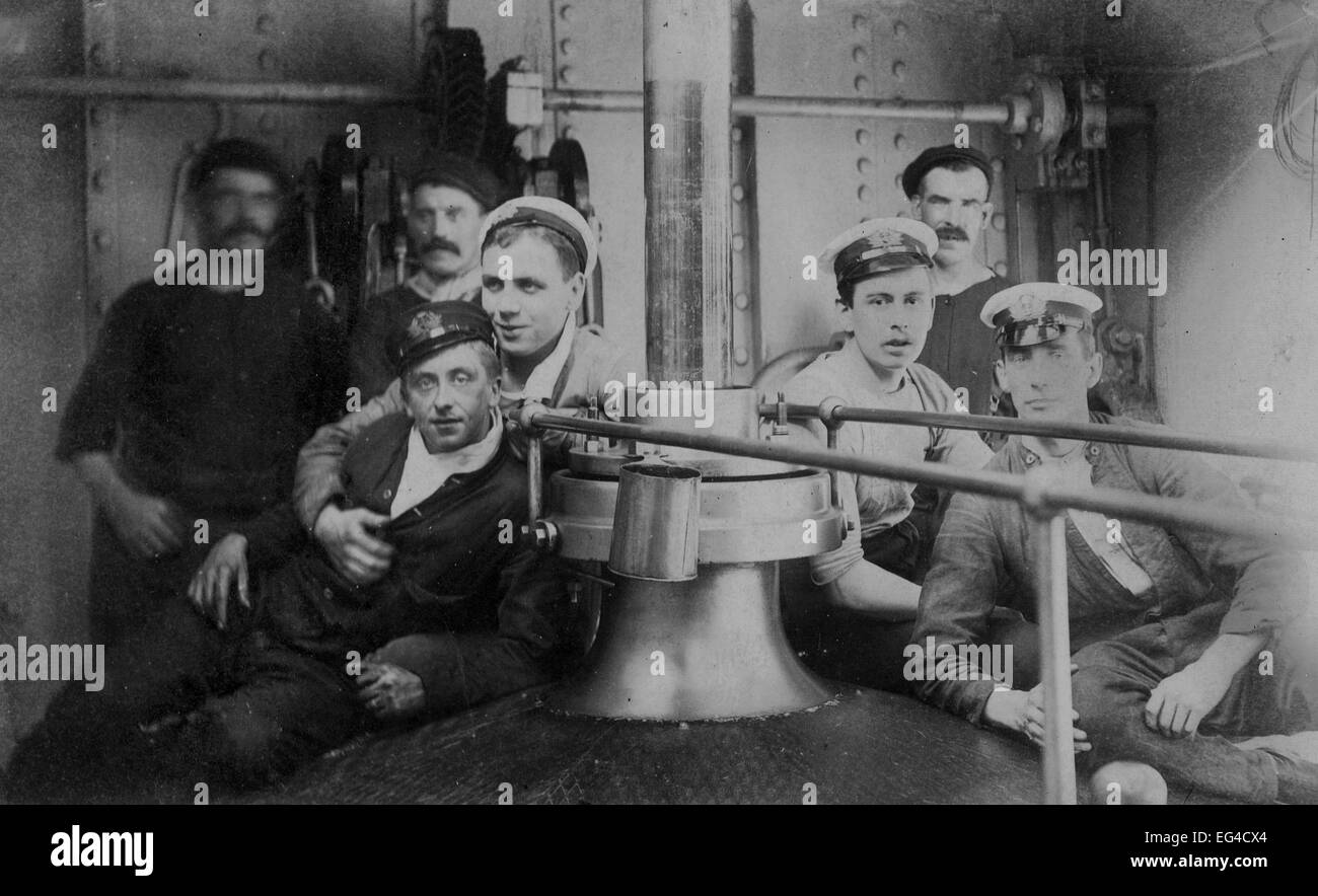 Ingenieure der Royal Navy WW1 Stockfoto