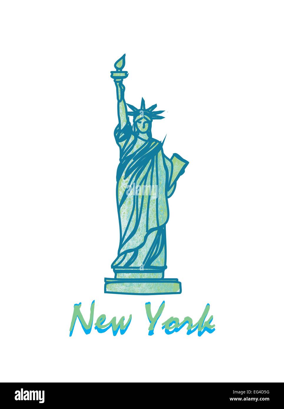 Freiheitsstatue - Symbol von New York City Stock Vektor