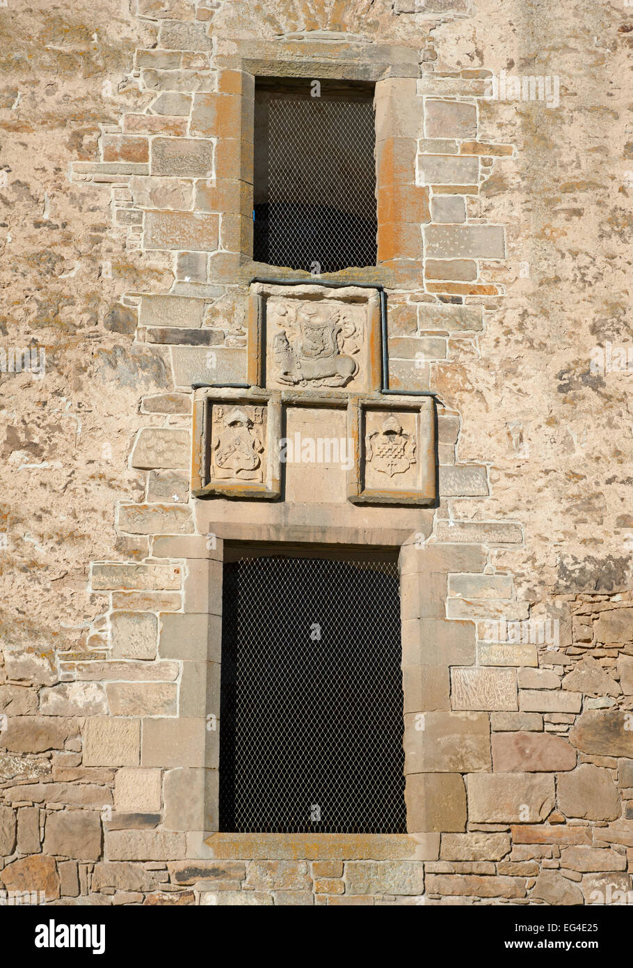 Die mächtigen David Turm im Spynie Palace Elgin, dem größten Turmhaus nach Volumen überleben in Schottland.  SCO 9881 Stockfoto