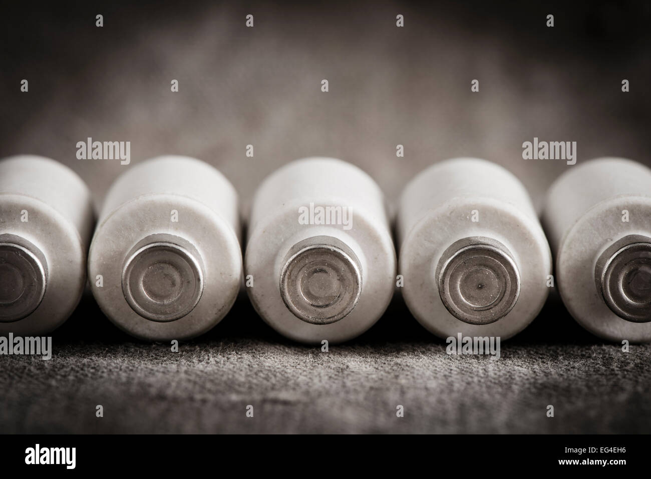 Nahaufnahme eines alten altmodischen Sicherungen Stockfoto