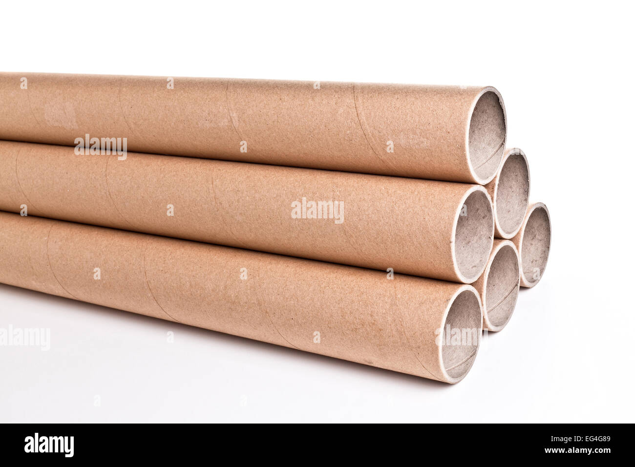 Detail der klassischen Karton Rohr Stockfoto