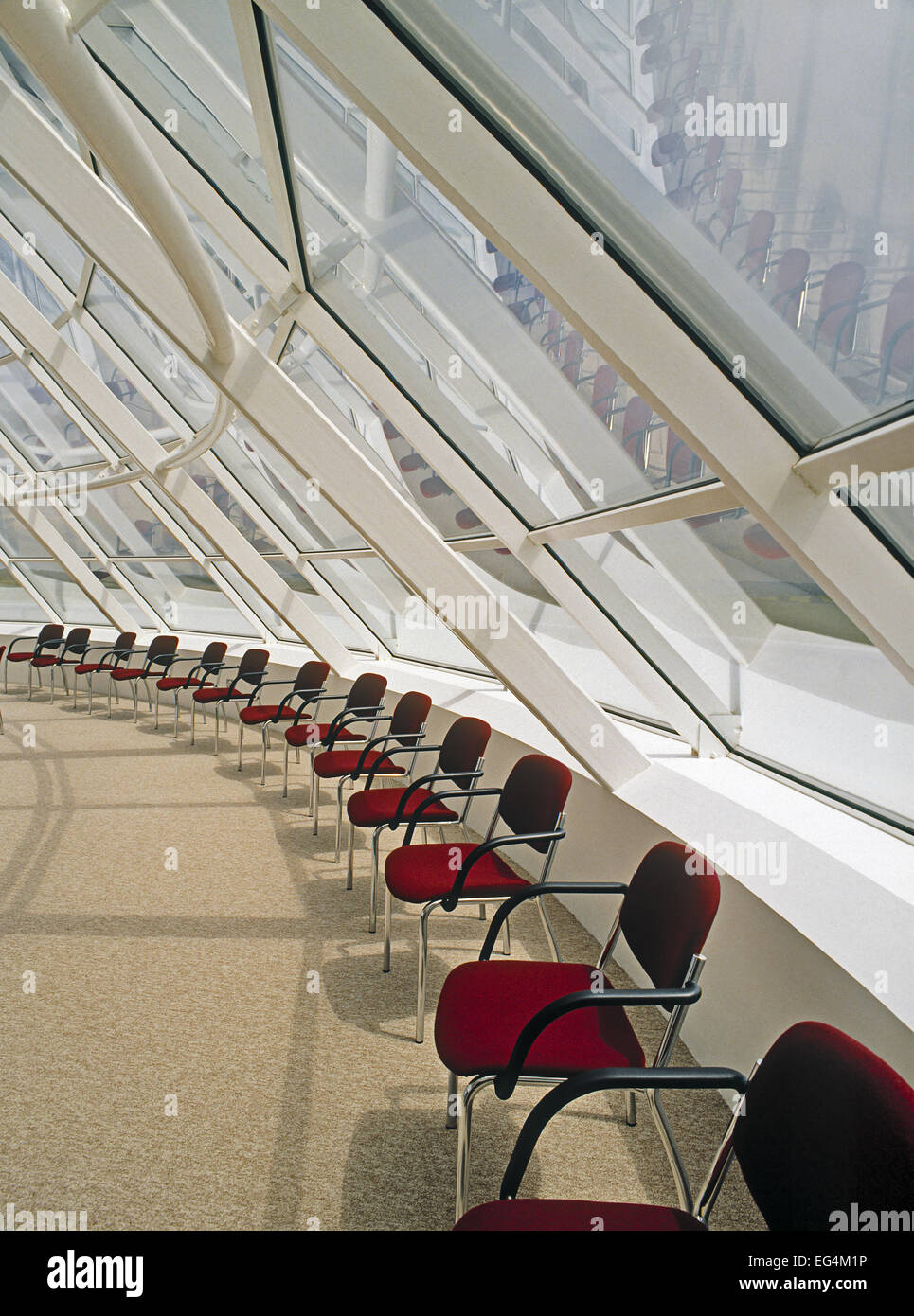 Verglasung-Detail im Motor Heritage Museum in Gaydon, Warwickshire. Stockfoto