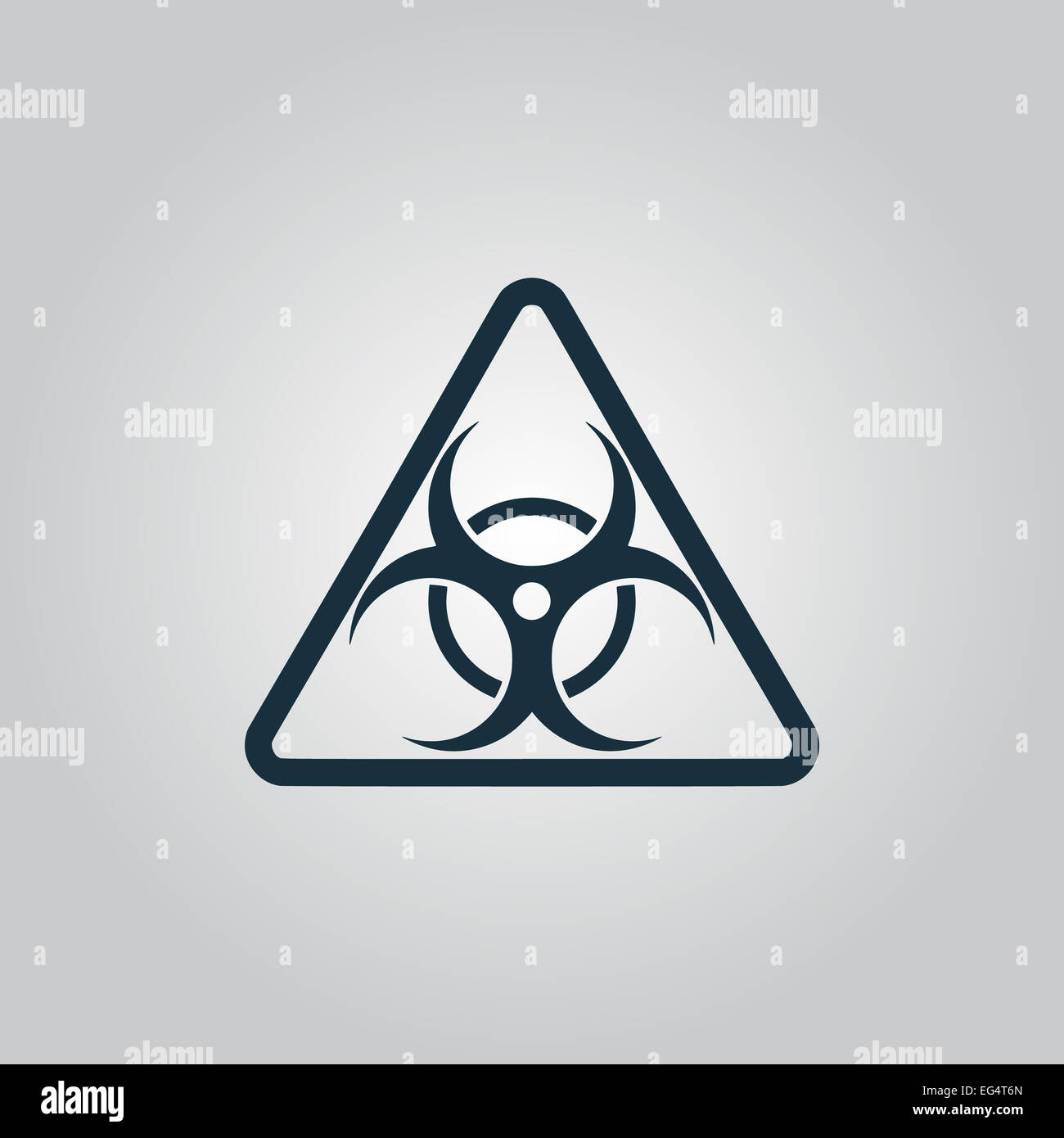 Schwarz Biohazard Symbol Symbol isoliert Stockfoto