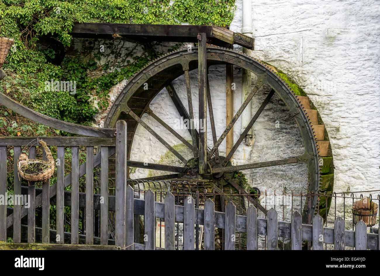 Mechanismus, Natur, Bewegung, Mühle, Architektur, polperro Stockfoto