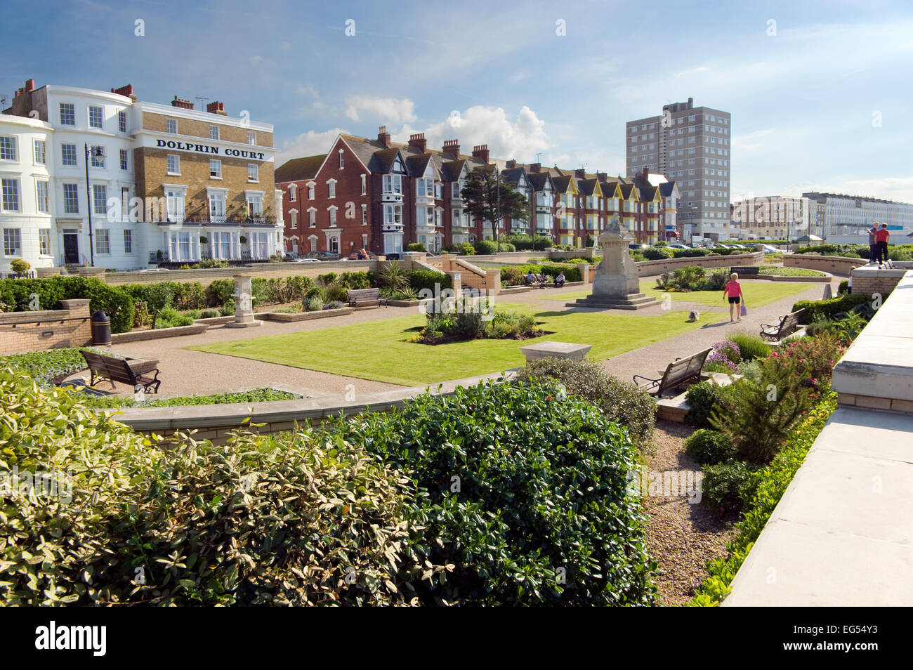 Gärten auf der Promenade Herne Bay Kent Stockfoto