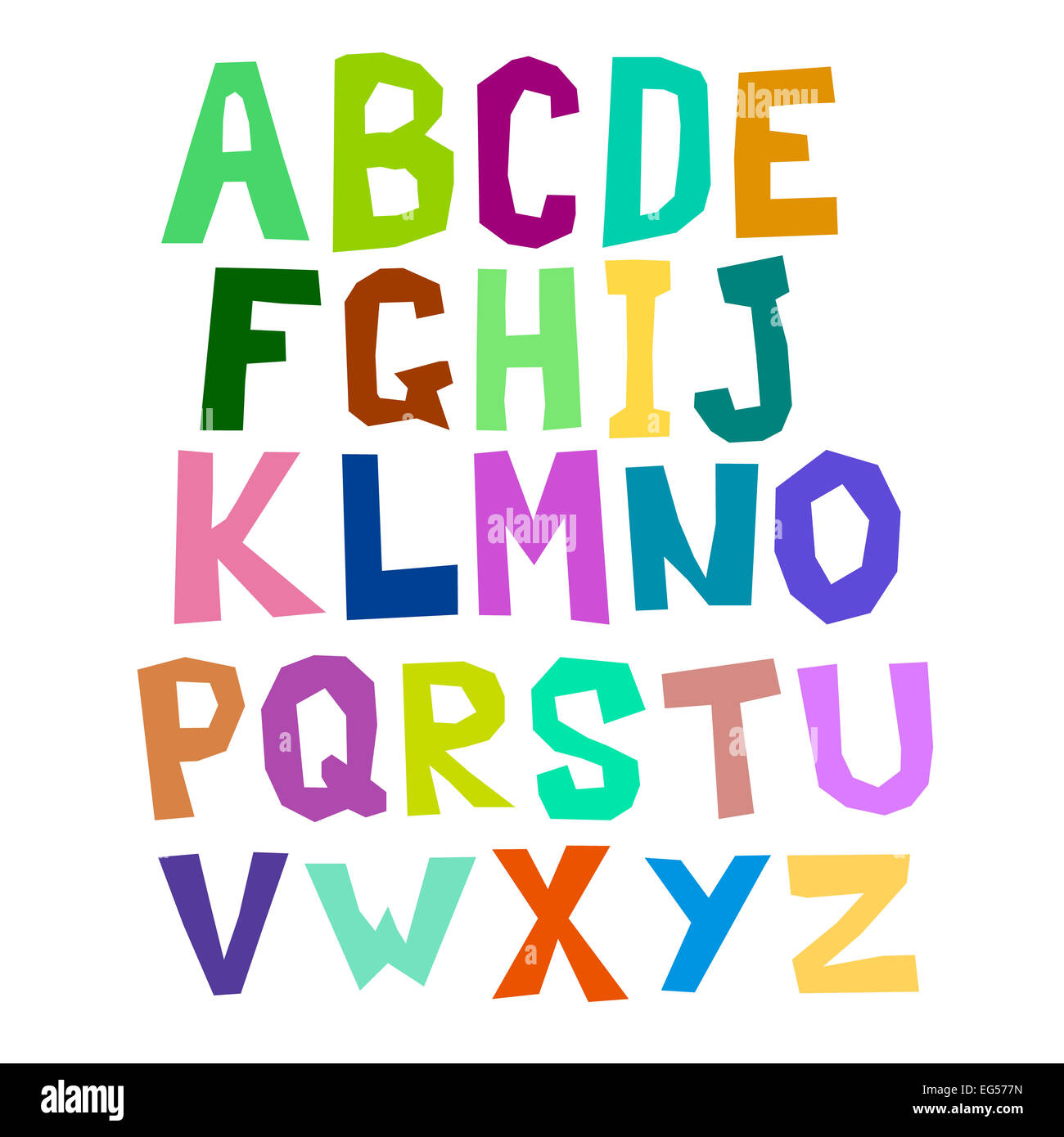 Buntes alphabet Stockfoto