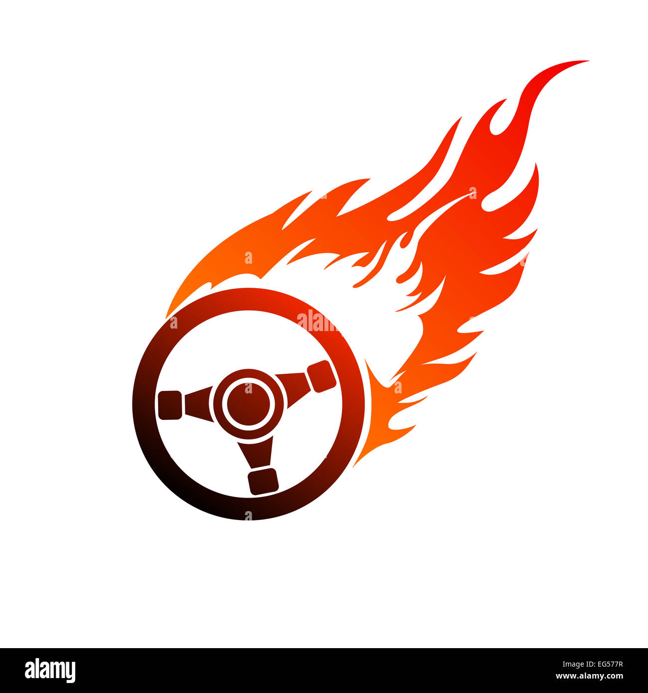 Symbol brennen Automobil Lenkung Stockfoto