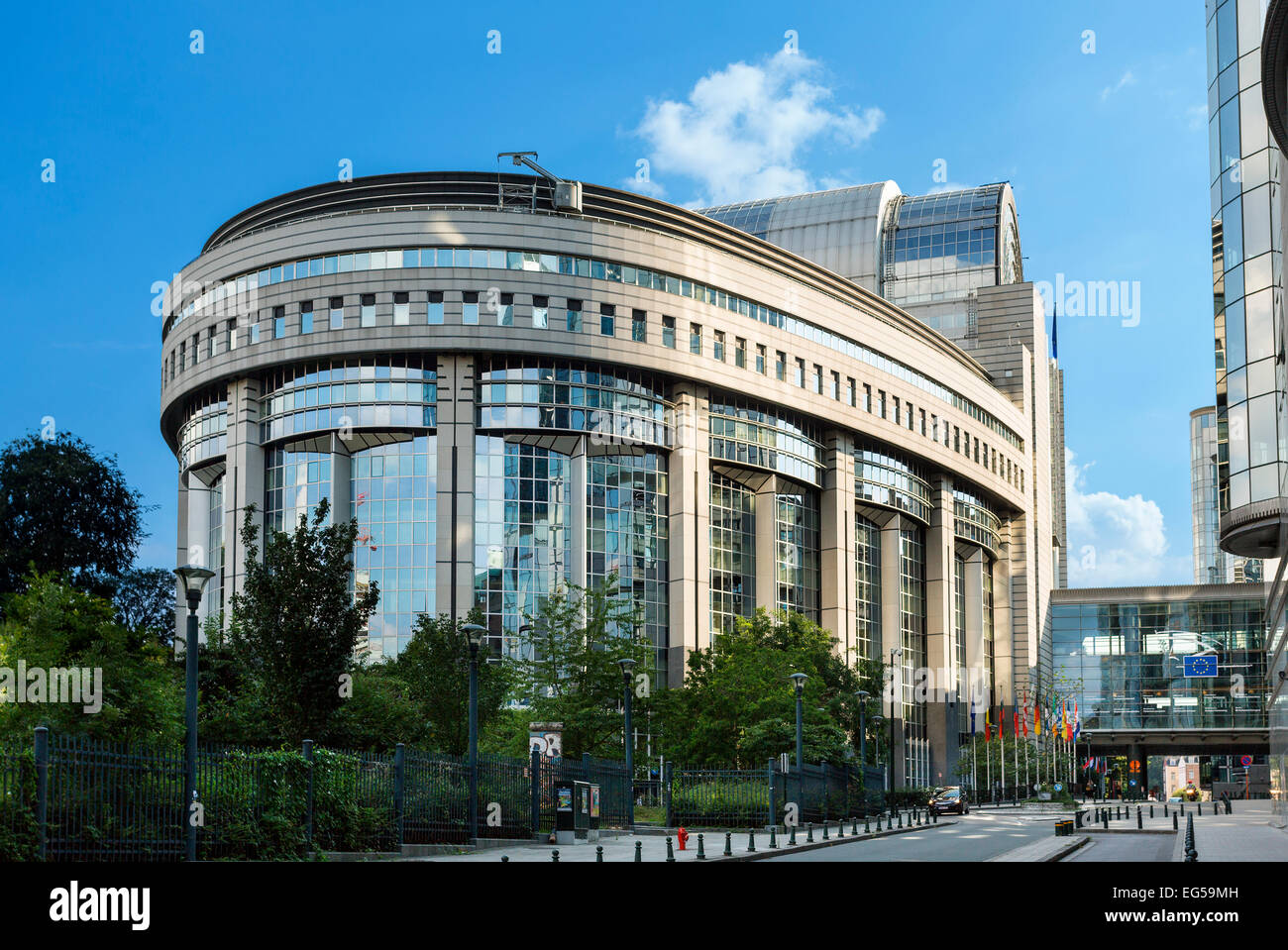 Brüssel, EU-Parlament Gebäude Stockfoto