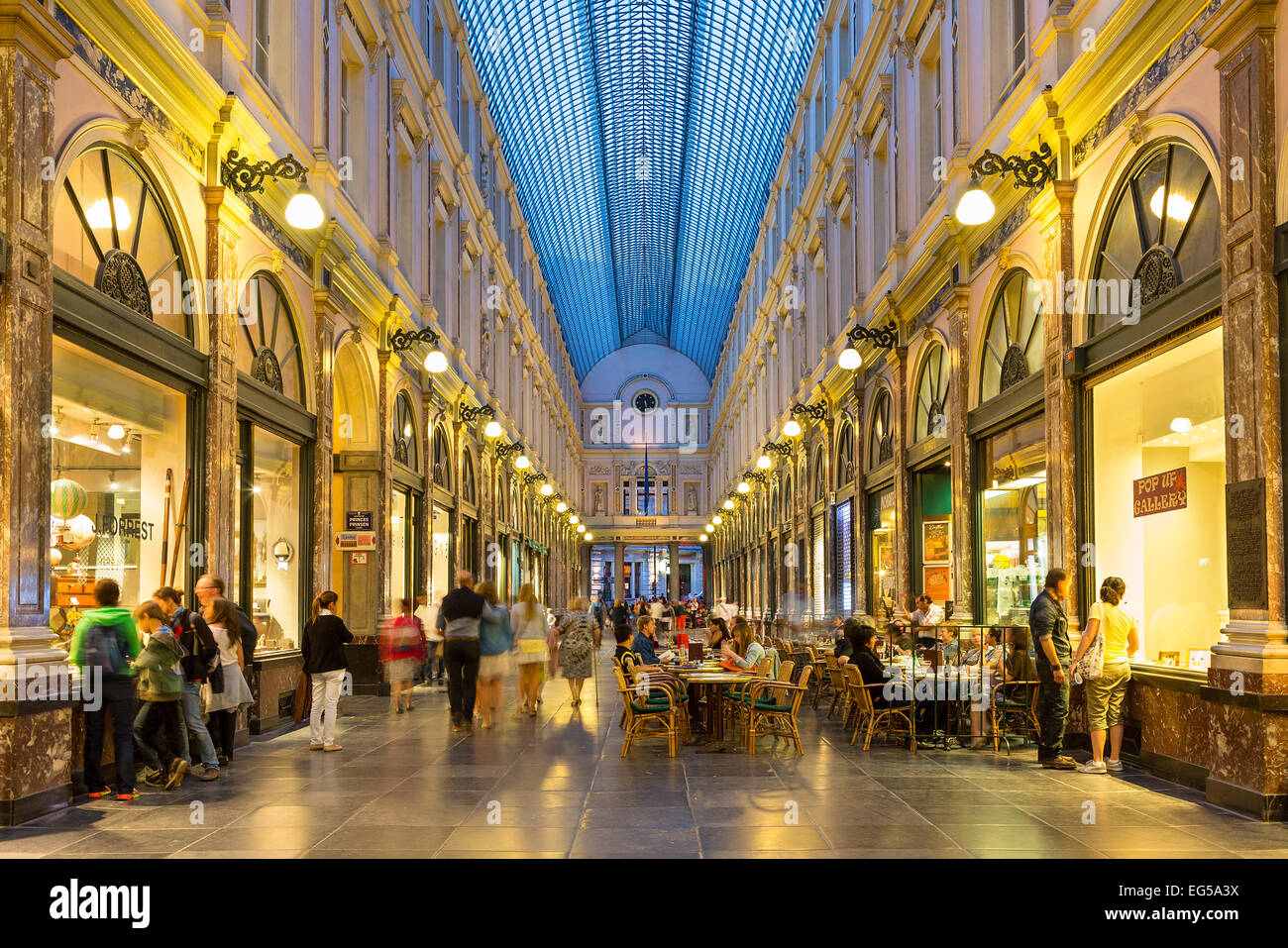 Brüssel, Royal St. Hubert Galerien Stockfoto