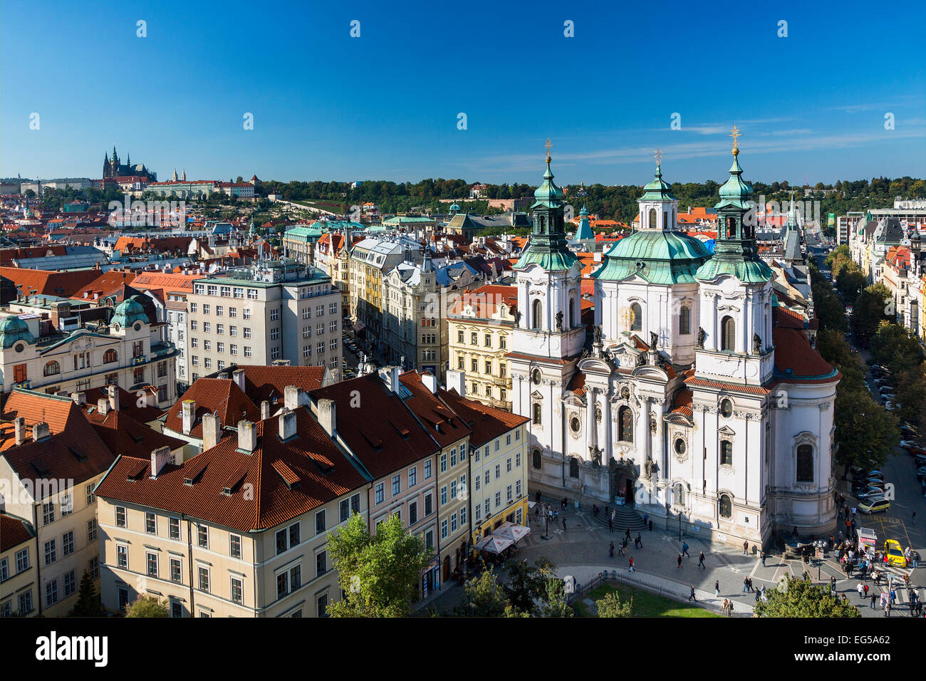 St.-Nikolaus-Kirche, Altstadt, Prag Stockfoto