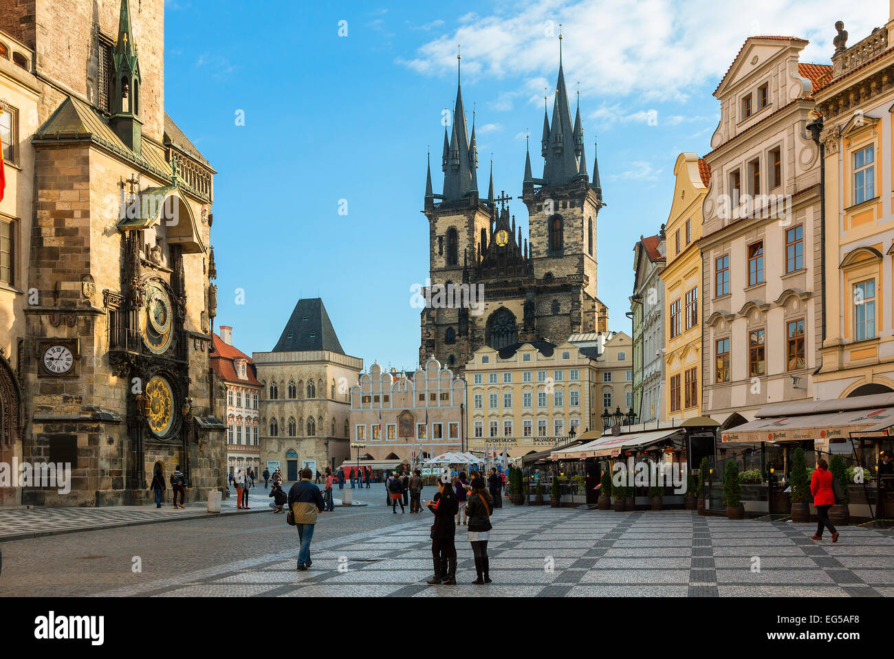 Prag, Staromestske Nam Square Stockfoto