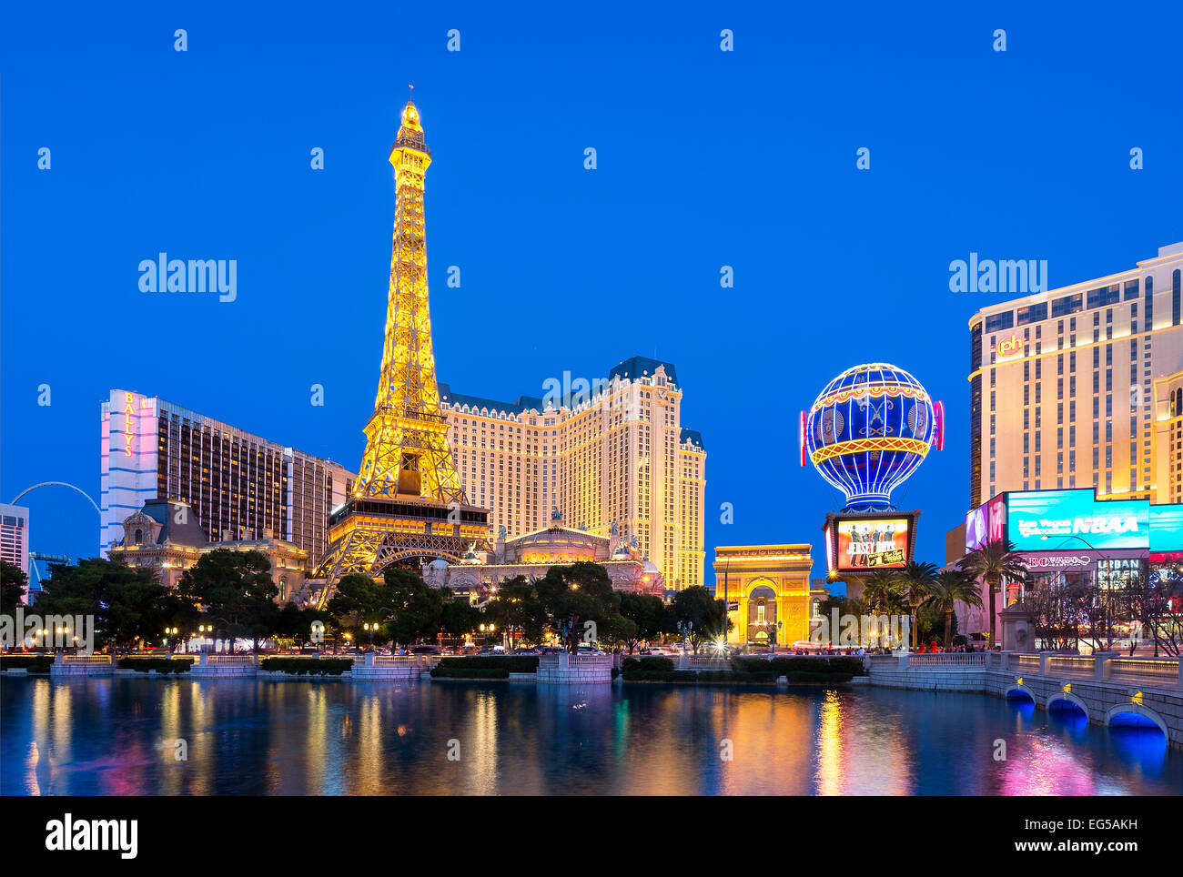 Replik-Eiffelturm in Las Vegas Stockfoto