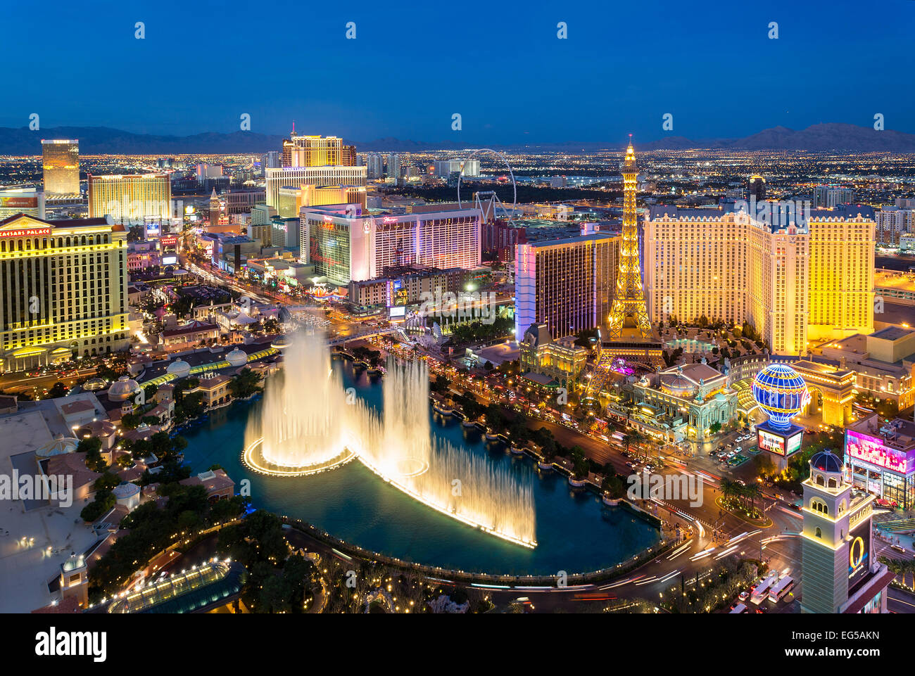 Skyline von Las Vegas Stockfoto