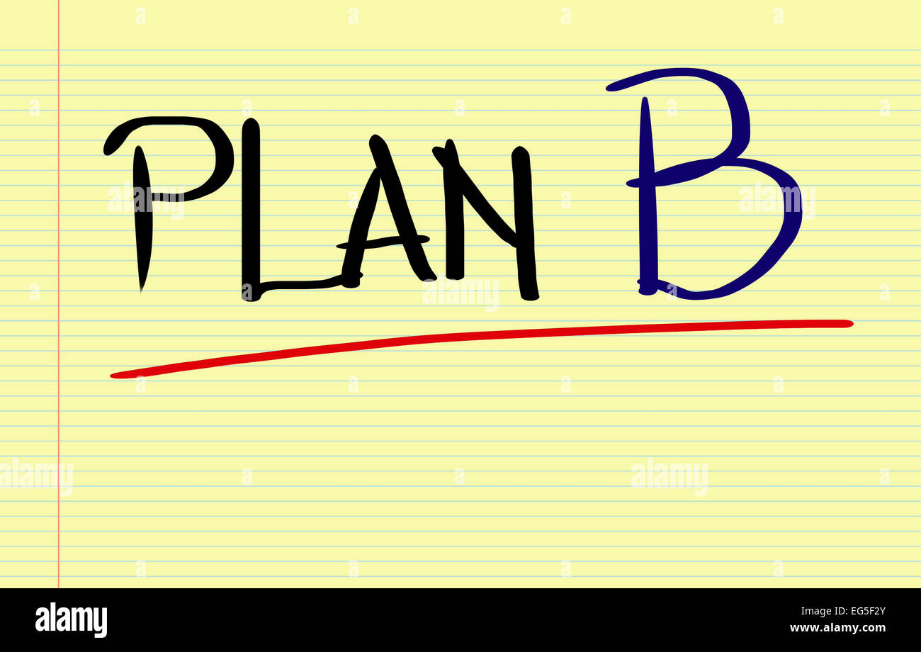 Plan B Konzept Stockfoto