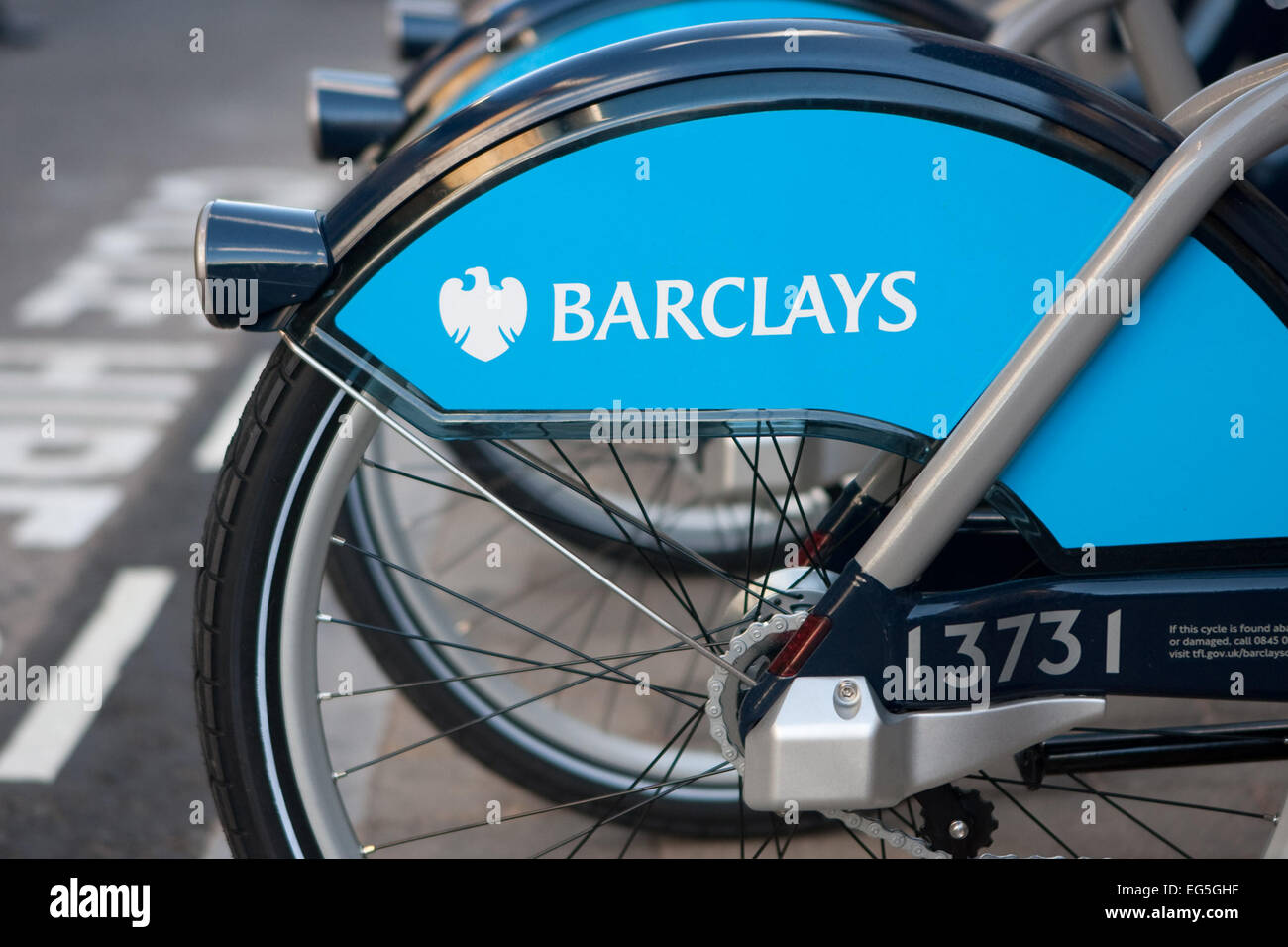 Barclays-Fahrradverleih-docking-Station in London Stockfoto