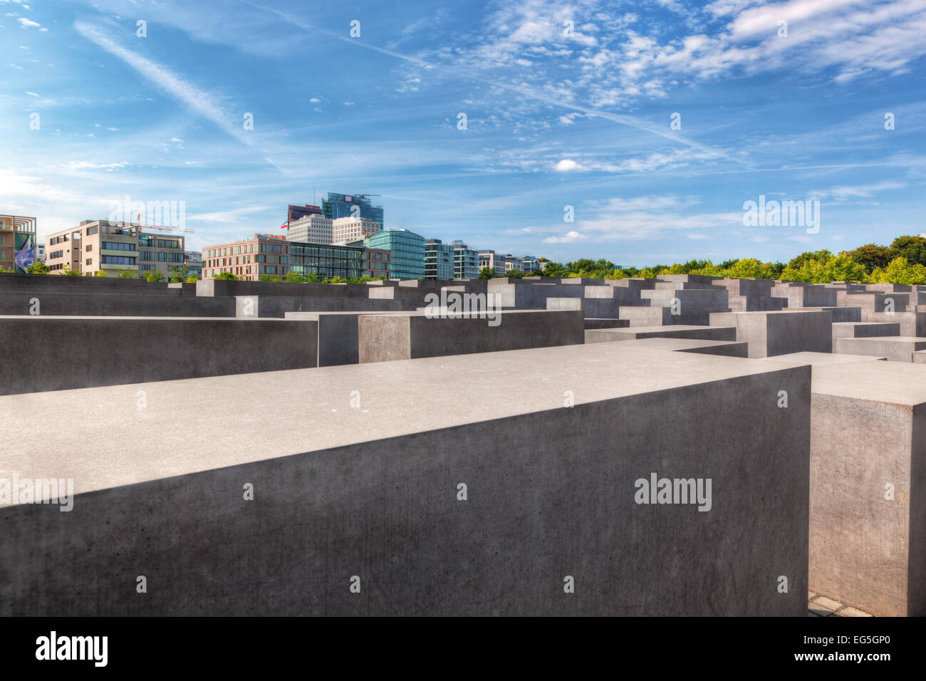 Das Holocaust-Mahnmal, Berlin, Deutschland. Denkmal für die ermordeten Juden Europas Stockfoto