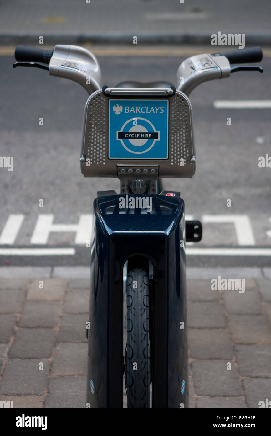 Ein Fahrrad mieten docking-Station, ein Barclays Fahrrad mieten Stockfoto