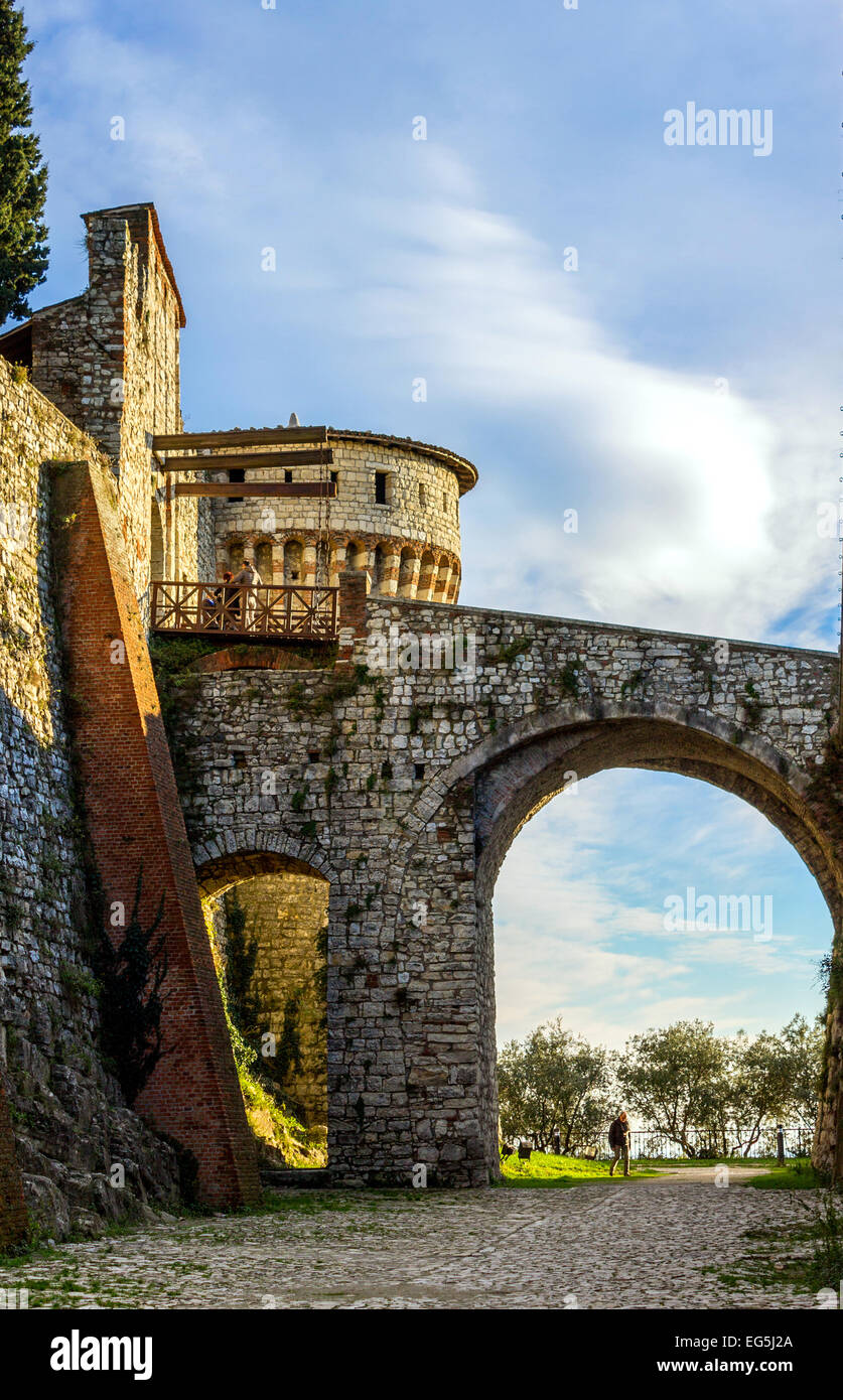 Italien, Lombardei, Brescia, das Schloss Stockfoto