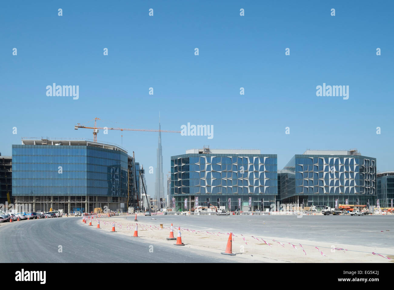 Baustelle am neuen Dubai Design District (d3) in Dubai Vereinigte Arabische Emirate Stockfoto