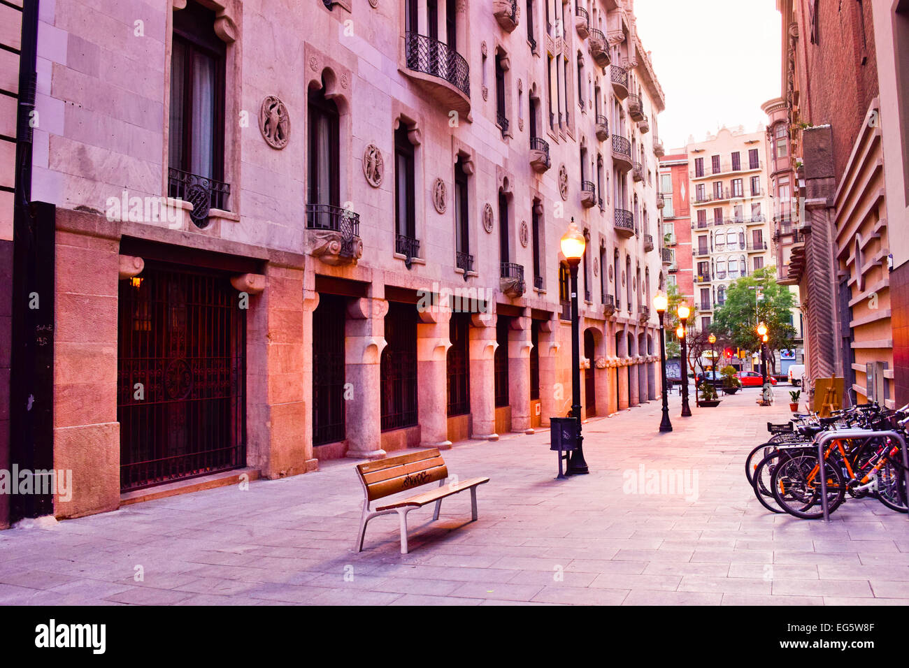 Casa Fuster von Lluís Domènech ich Montaner. Passeig de Gràcia, Barcelona, Katalonien, Spanien. Stockfoto