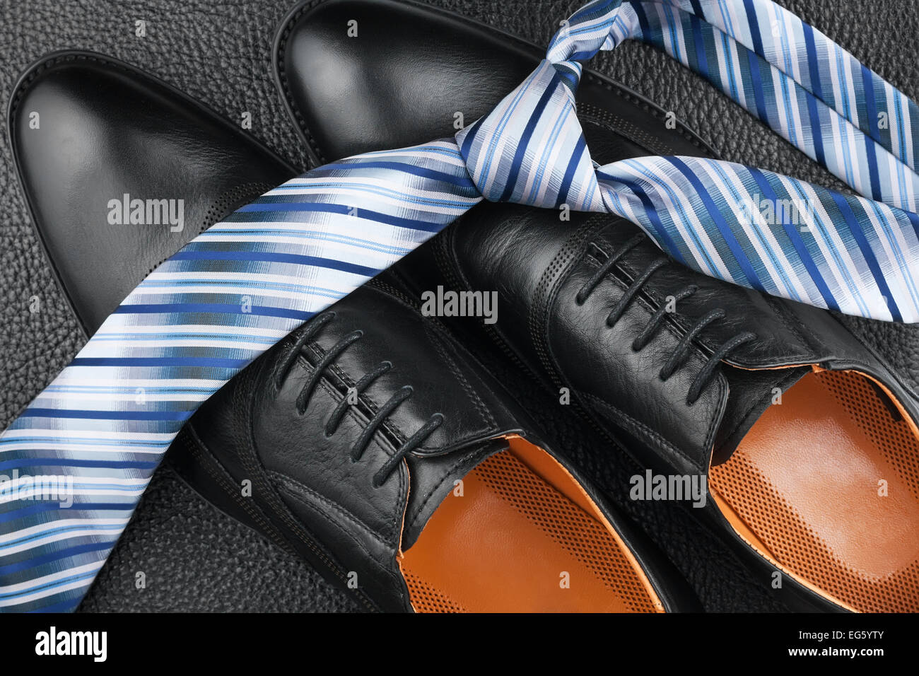 Hintergrund der Schuhe Mode und binden, können als Hintergrund verwenden Stockfoto