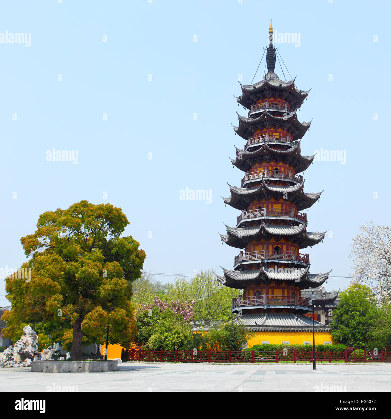 Longhua-Pagode (247 n. Chr.), Shanghai, China Stockfoto