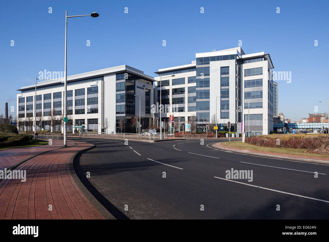 Moderne Bürogebäude am 5 Callaghan Square, Cardiff City Centre Stockfoto
