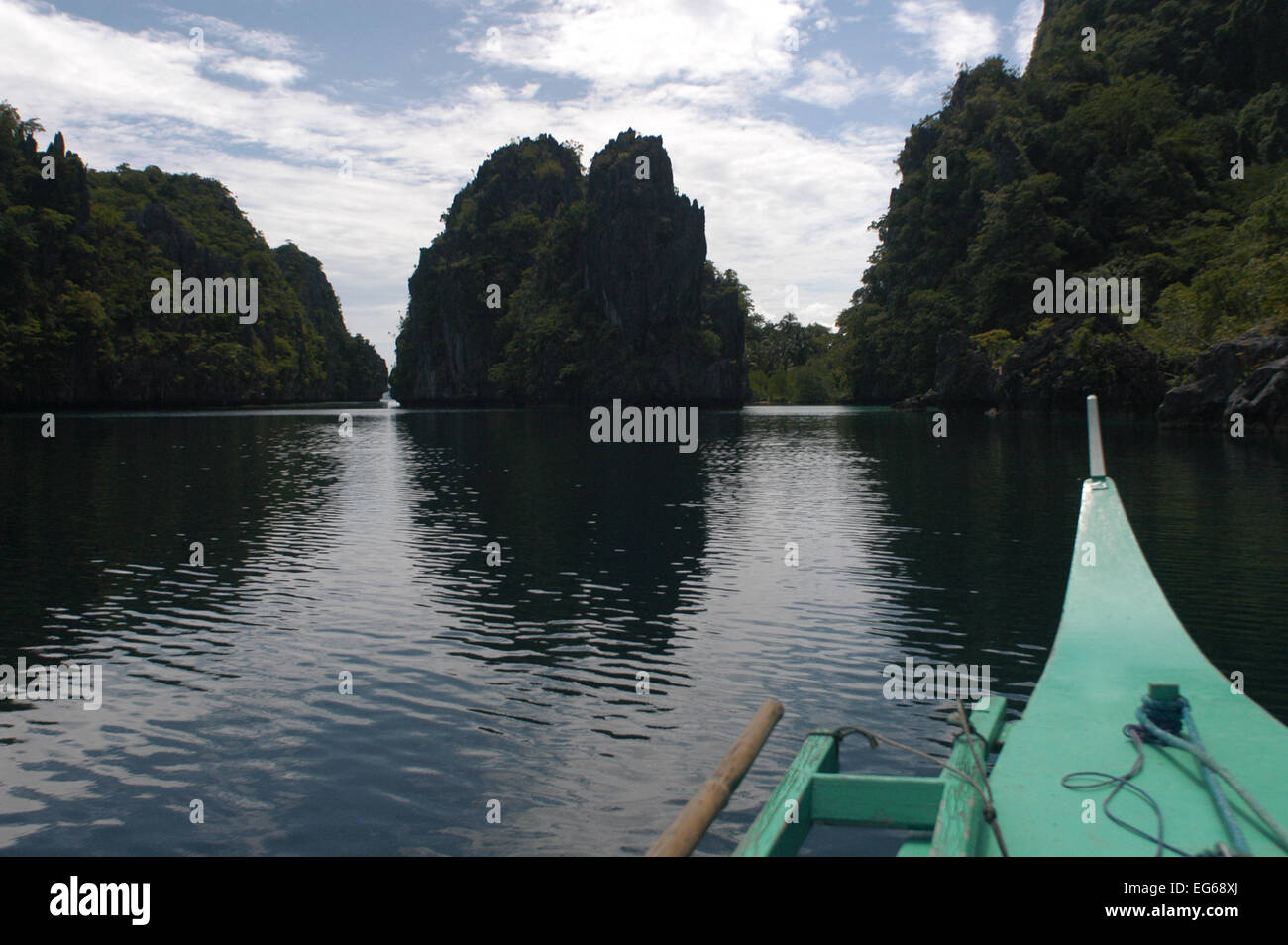 Kleine Lagune. Miniloc Island. Bacuit Arhipielago. Palawan. El Nido. Philippinen. Miniloc Island in El Nido, Northern Palawan ist Stockfoto