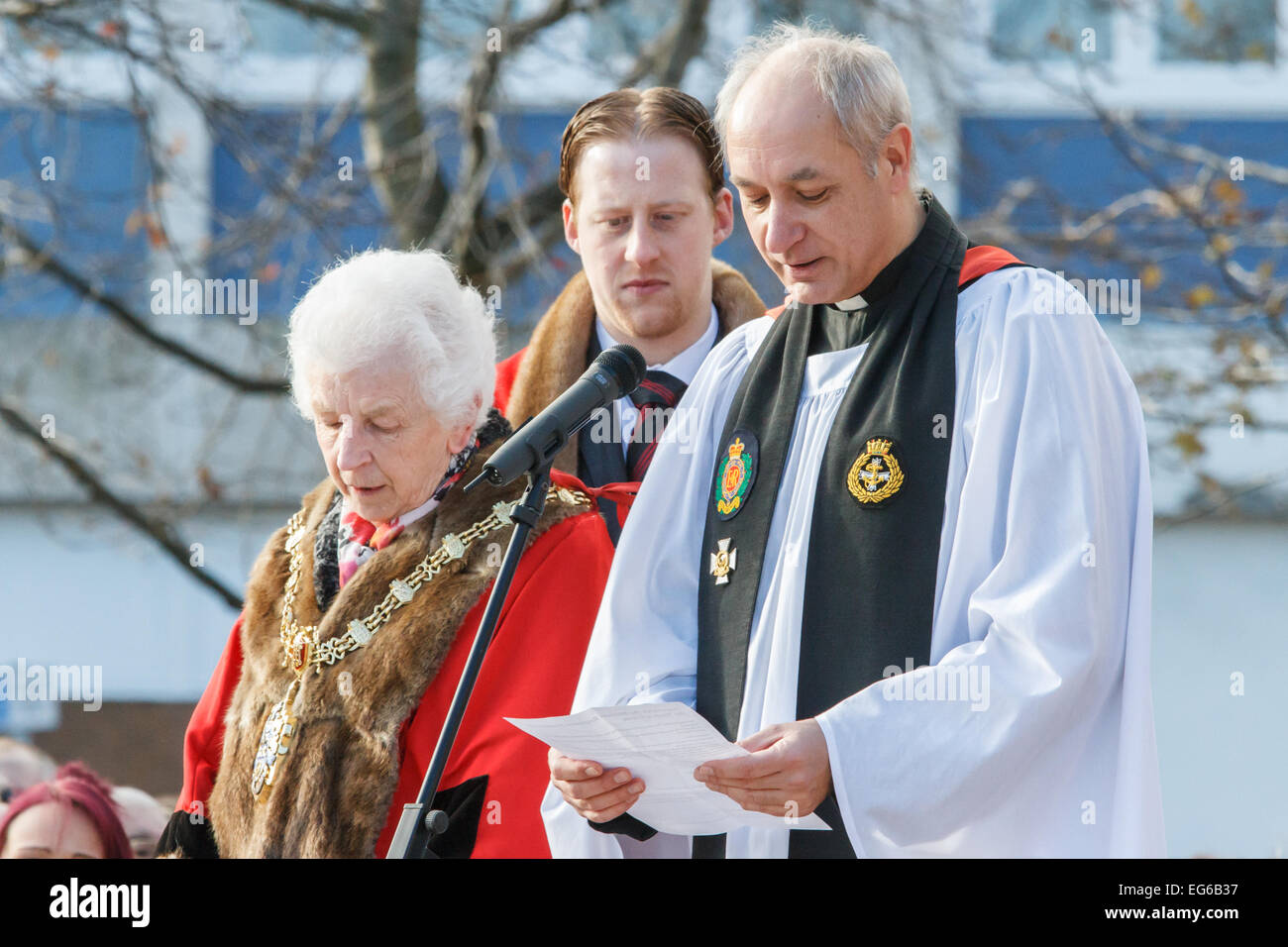 Crewe, Cheshire, UK. 17. Februar 2015. Soldaten aus der Mercian Regiment sind am 17. Februar 2015 geehrt mit der Freiheit des Bezirks Crewe Credit: Simon Newbury/Alamy Live News Stockfoto