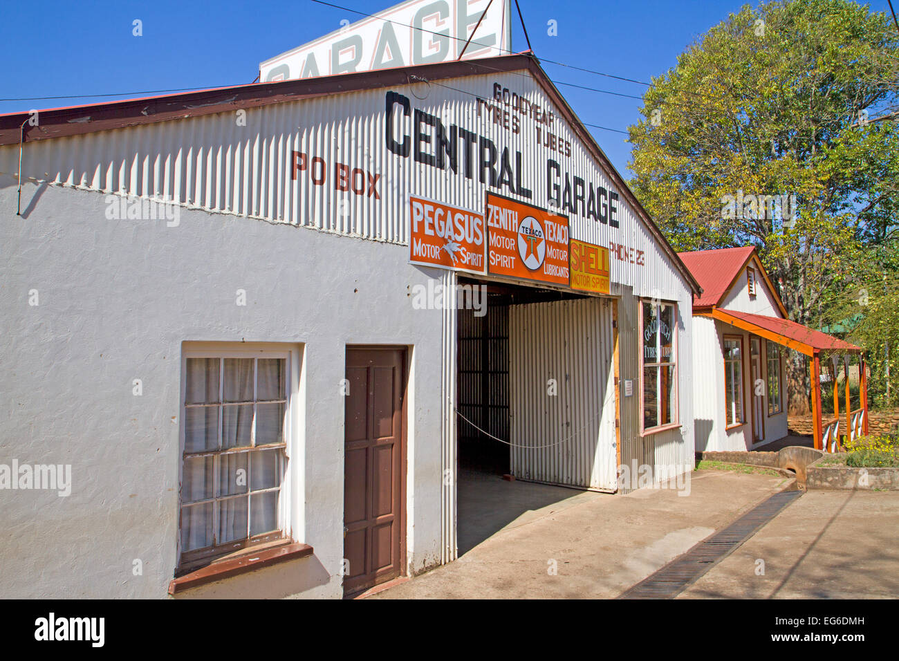 Garage im Pilgrim es Rest Stockfoto