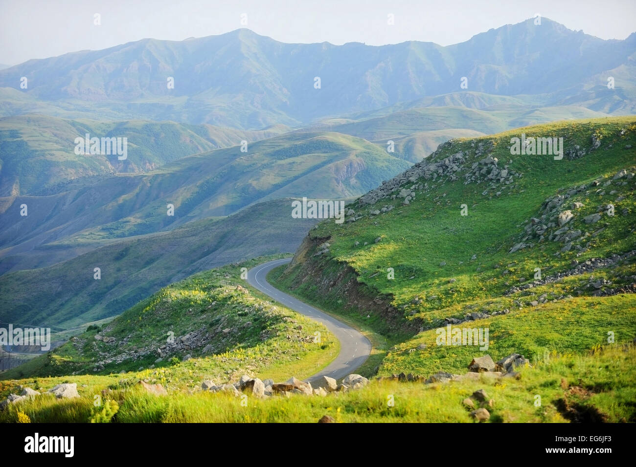Selim Bergpass in Armenien, Teil der alten Seidenstraße Stockfoto