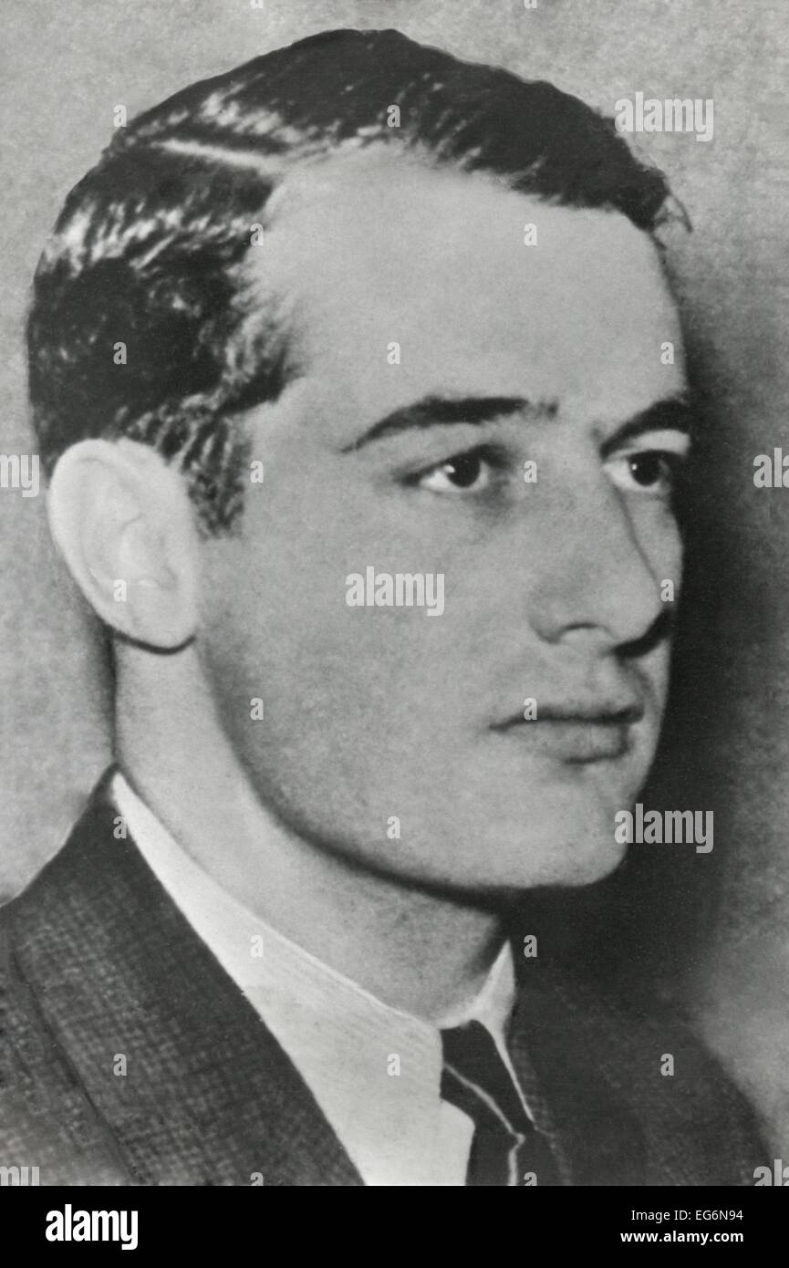 Raoul Gustaf Wallenberg in einem diplomatischen Identifikation-Foto. Als Schwedens Sondergesandten in Budapest zwischen Juli und Dezember Stockfoto