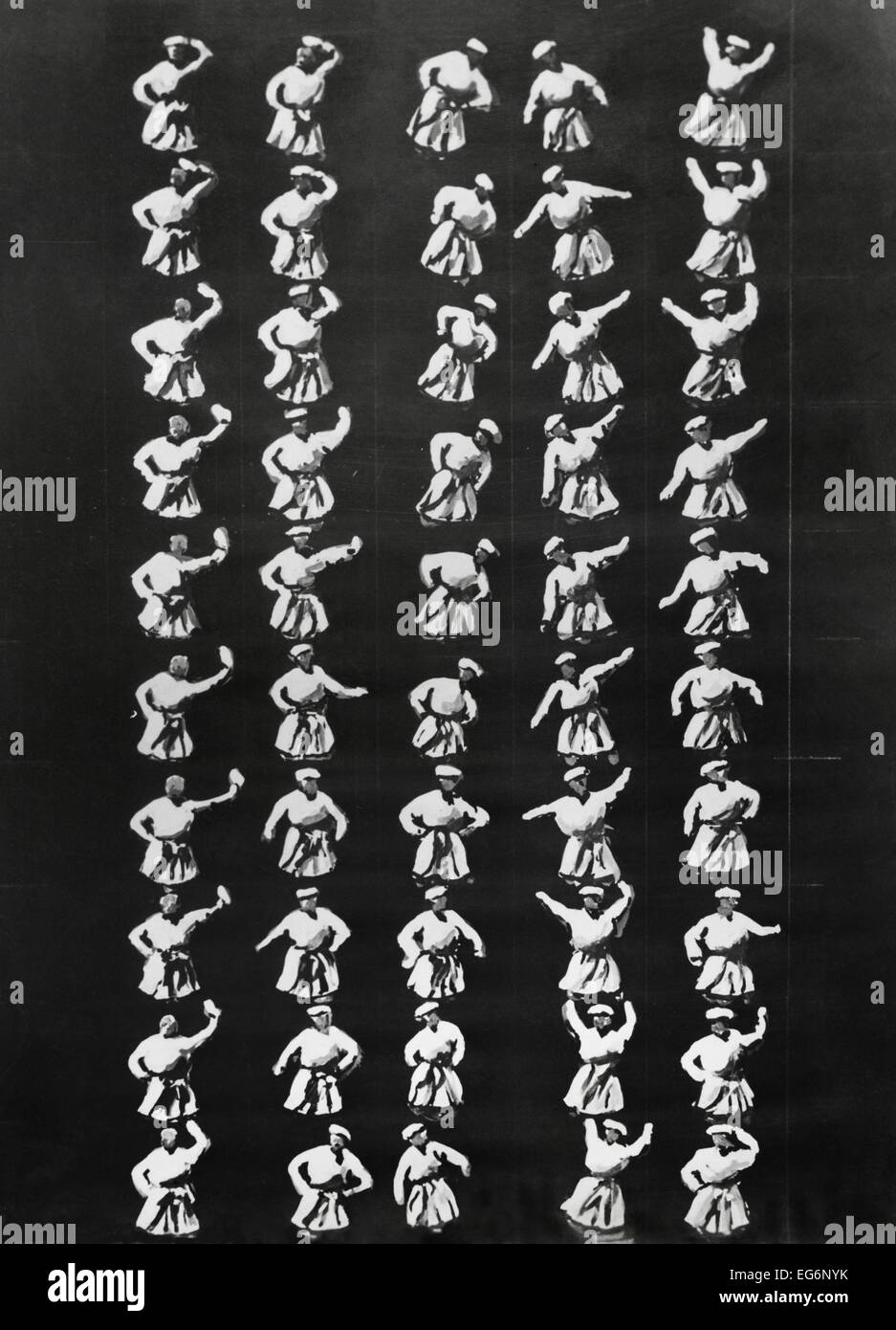 Szenen aus "Monkeyshines", der erste Film, Bewegung in den Vereinigten Staaten. Es war ein Edison Film produziert, um eine frühe testen Stockfoto
