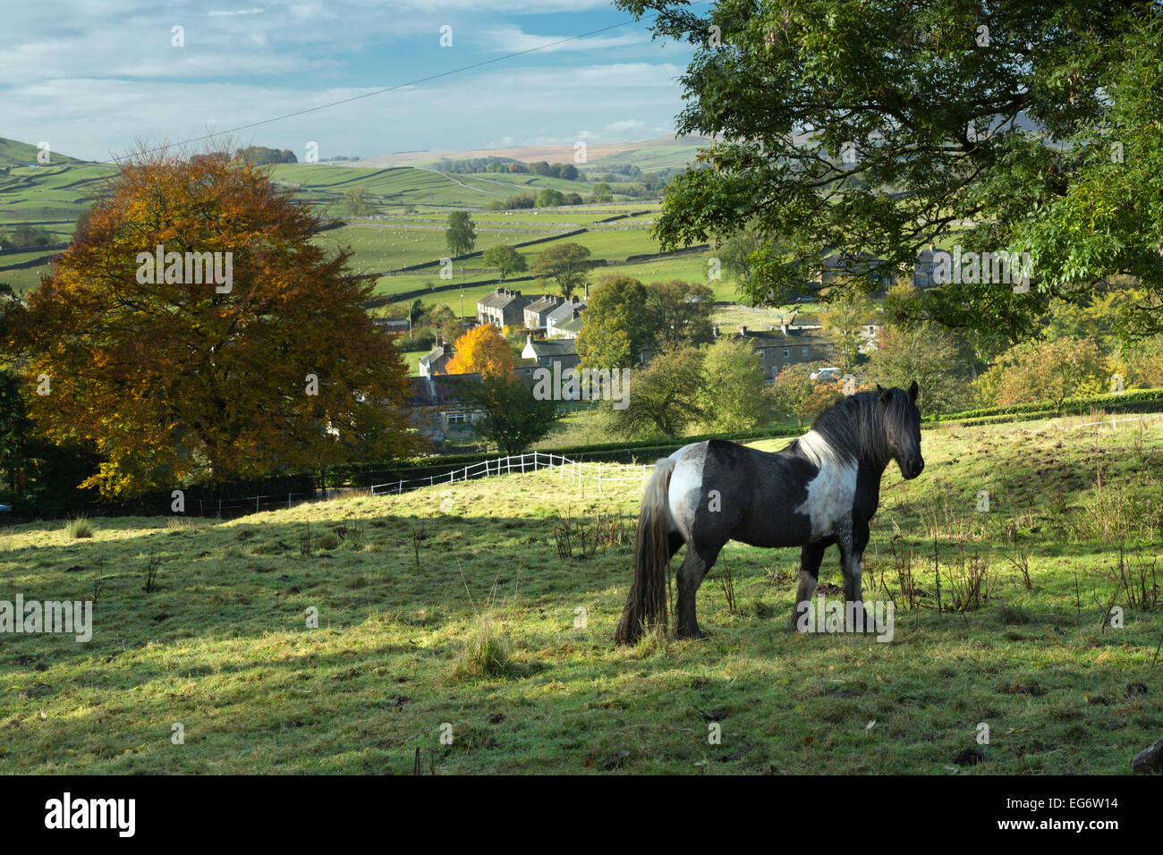 Hebden Dorf in Wharfedale, The Yorkshire Dales, England. Stockfoto