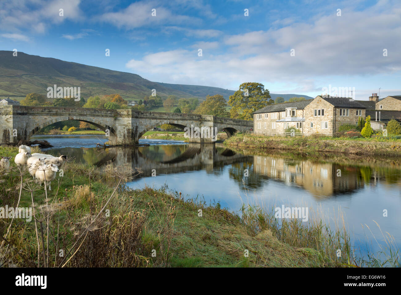Burnsall Dorf in Wharfedale in The Yorkshire Dales, England. Stockfoto