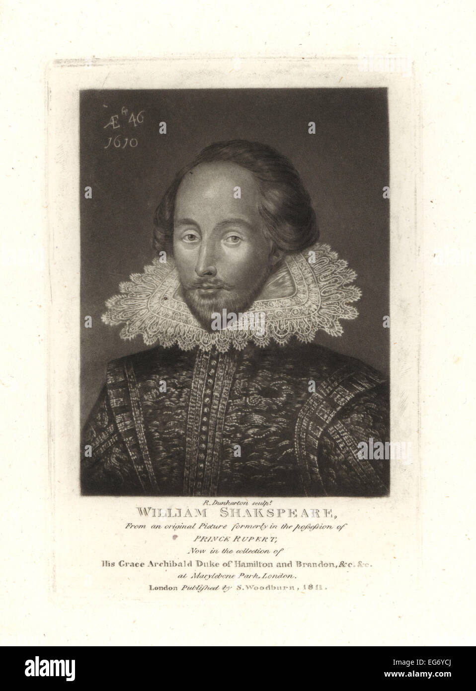 Porträt von William Shakespeare. Stockfoto