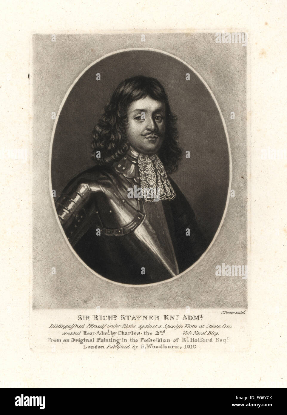 Sir Richard Stayner, Konteradmiral für König Charles II., starb 1662. Stockfoto