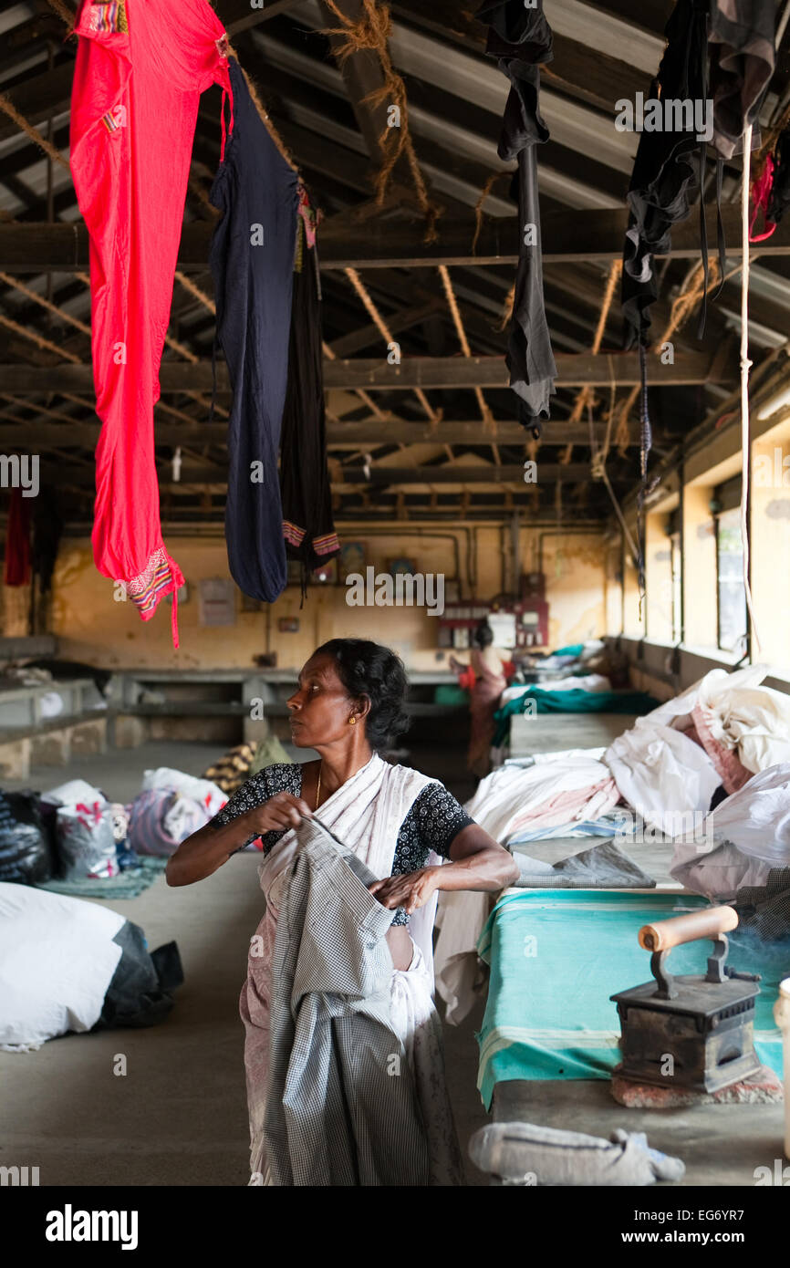 Cochin-Wäsche (Dhobi Wallers) Wäsche für Einheimische, Hotels und der Stadt Stockfoto